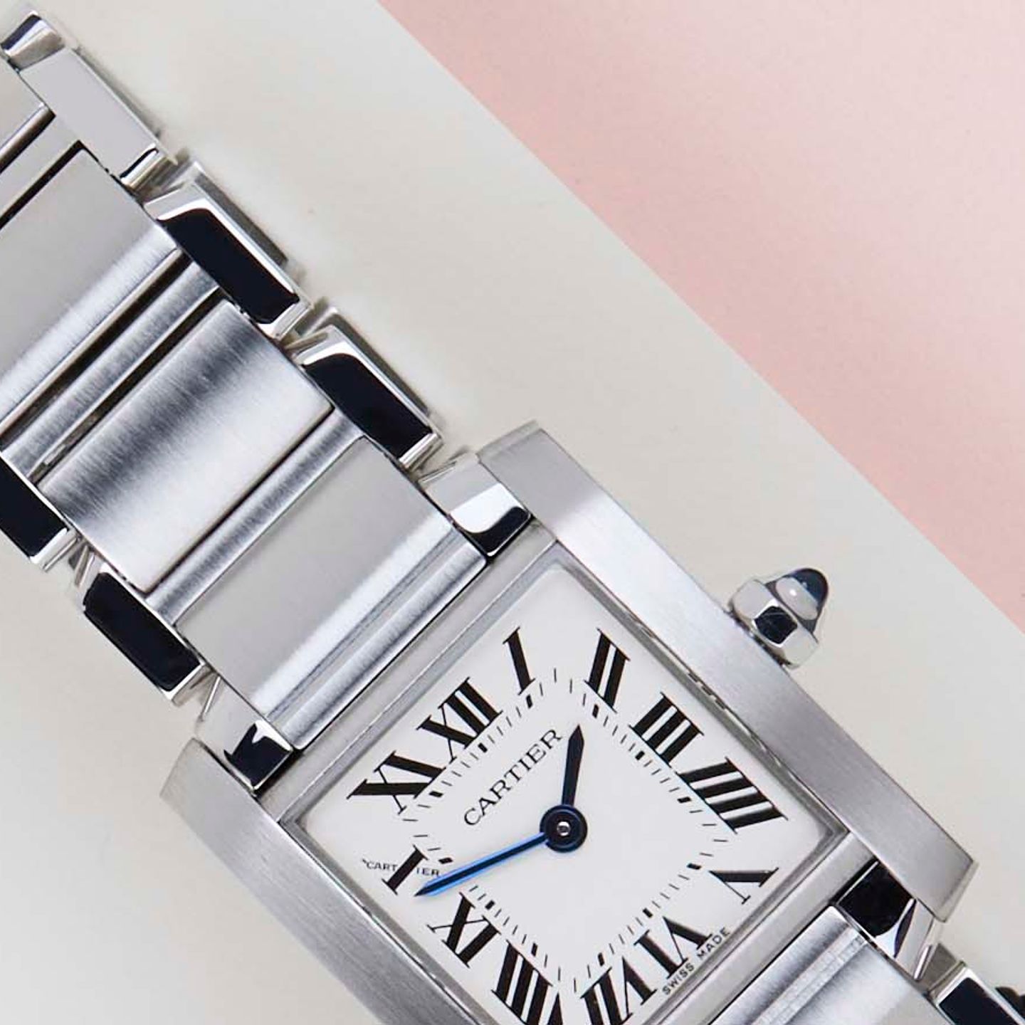 Cartier Tank Française SM W51008Q3 (2012) - 20 mm Steel case (3/8)