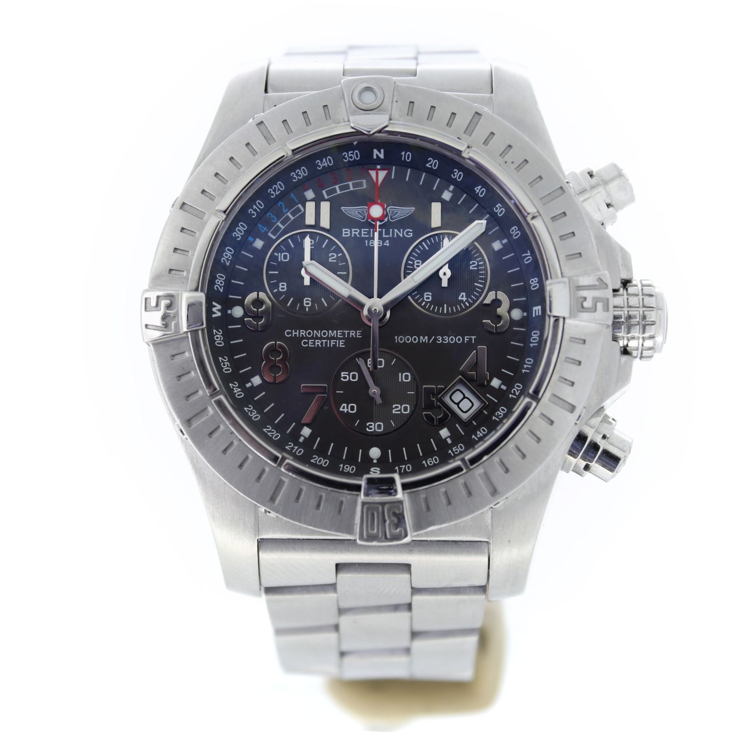 Breitling Avenger Seawolf A73390 (2011) - Grey dial 45 mm Steel case (6/8)