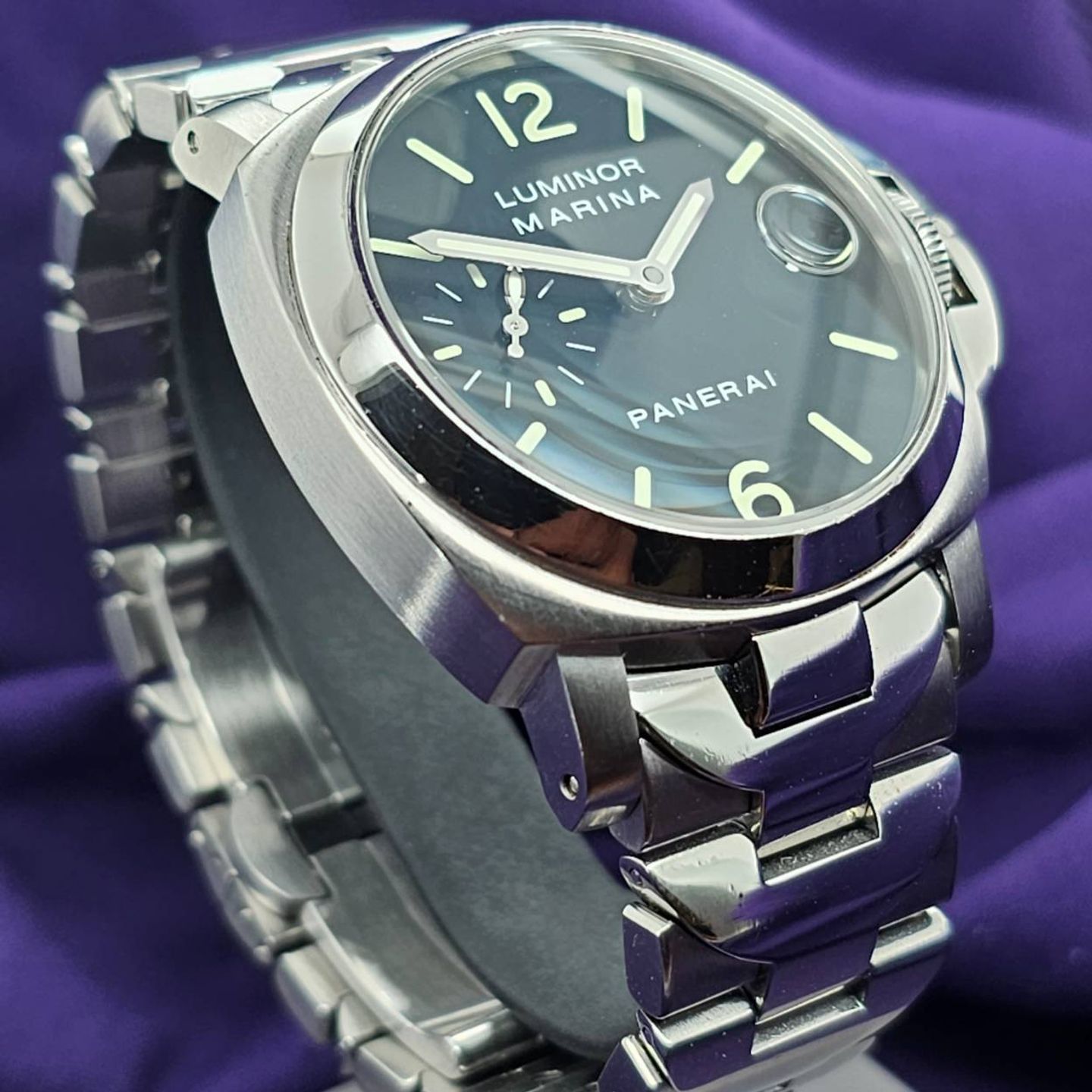 Panerai Luminor Marina Automatic PAM00050 (Unknown (random serial)) - Black dial 40 mm Steel case (3/5)