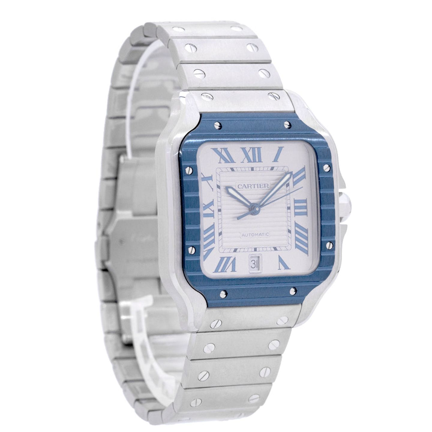 Cartier Santos WSSA0047 (2020) - Grey dial 40 mm Steel case (5/8)