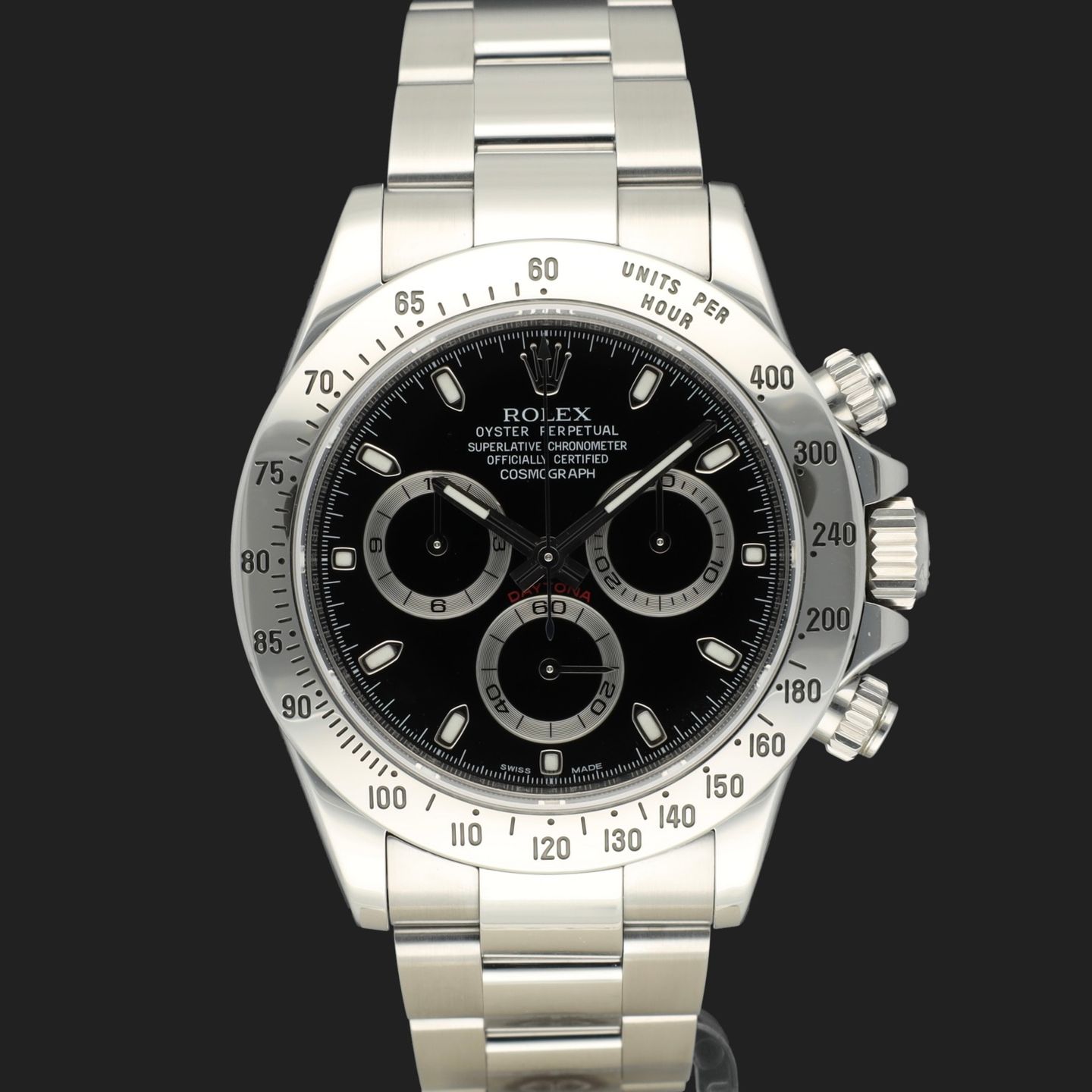 Rolex Daytona 116520 (2010) - Zwart wijzerplaat 40mm Staal (3/8)