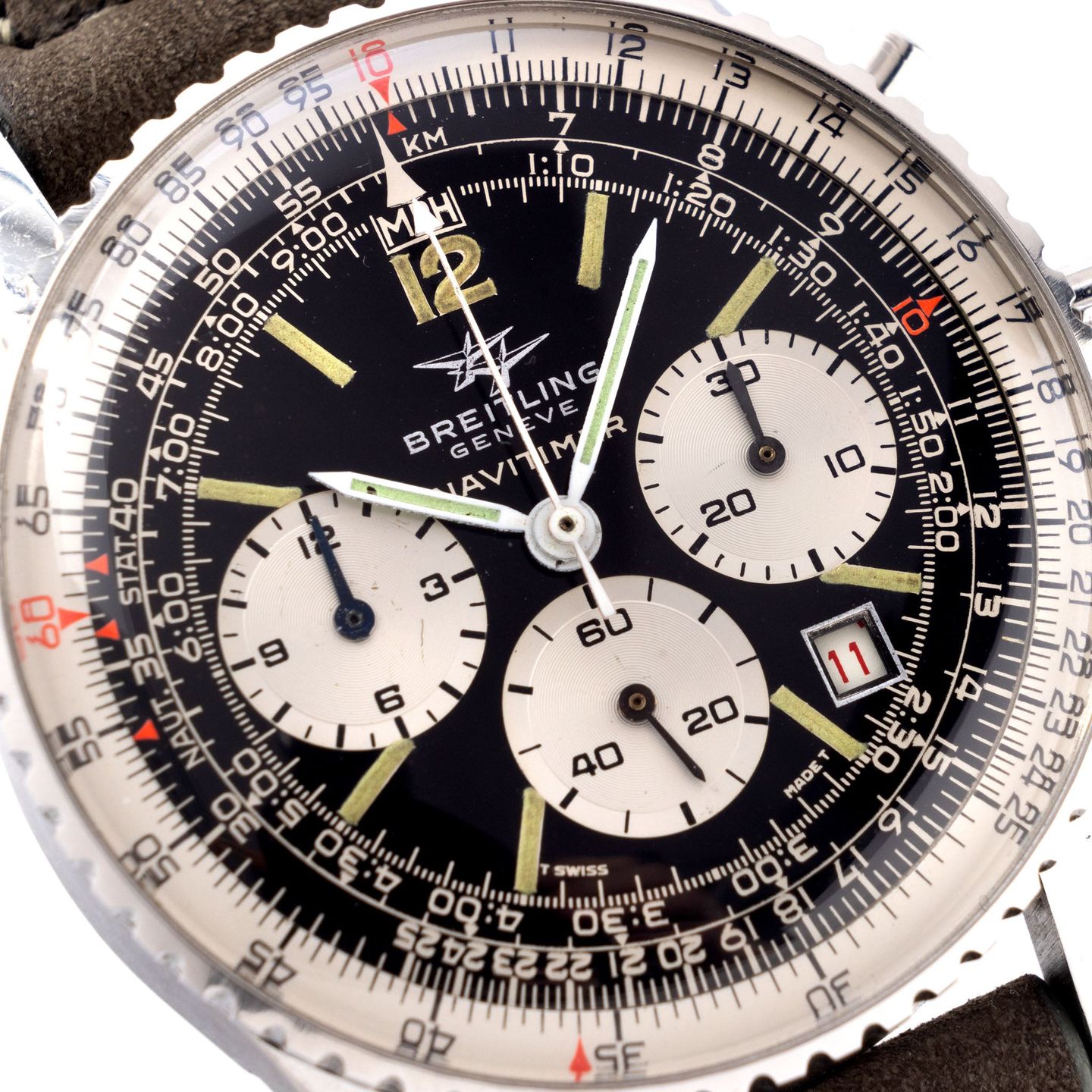 Breitling Navitimer 7806 (1973) - Zwart wijzerplaat 41mm Staal (2/8)