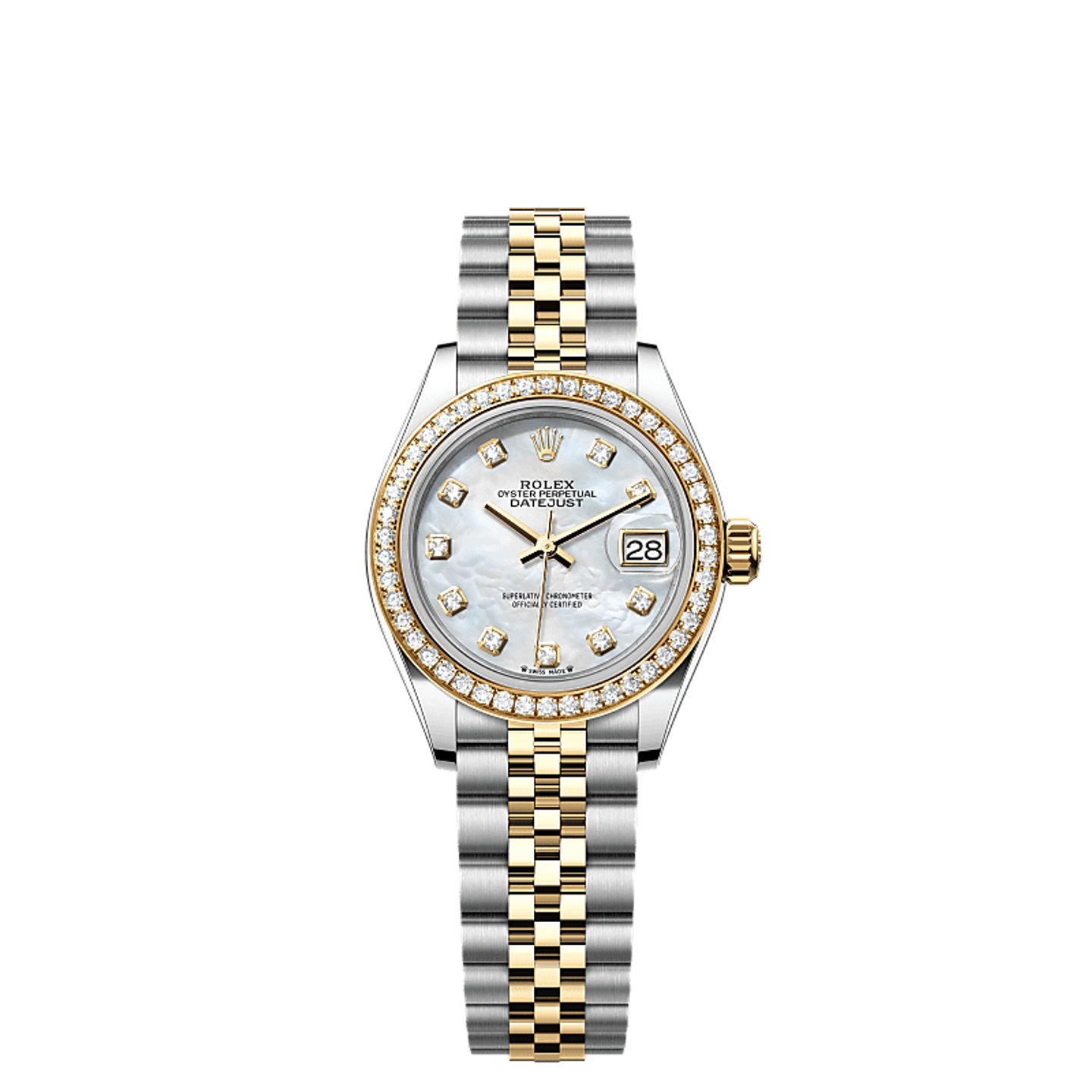 Rolex Lady-Datejust 279383RBR (2025) - Pearl dial 28 mm Gold/Steel case (1/1)
