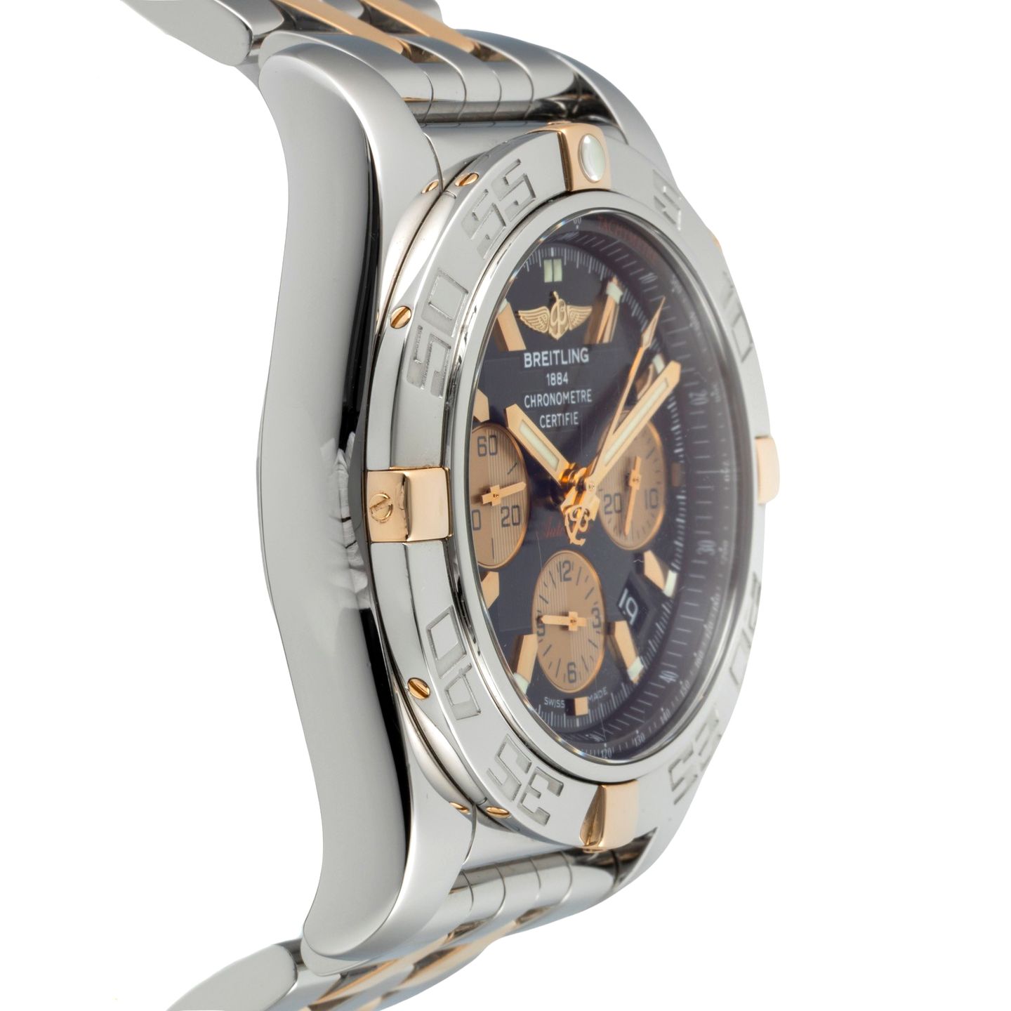 Breitling Chronomat 44 IB0110 (2020) - Zwart wijzerplaat 44mm Goud/Staal (7/8)