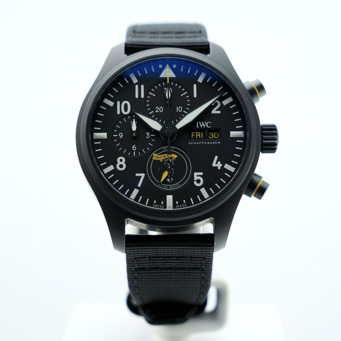 IWC Pilot Chronograph IW389107 (2022) - Black dial 44 mm Ceramic case (1/8)