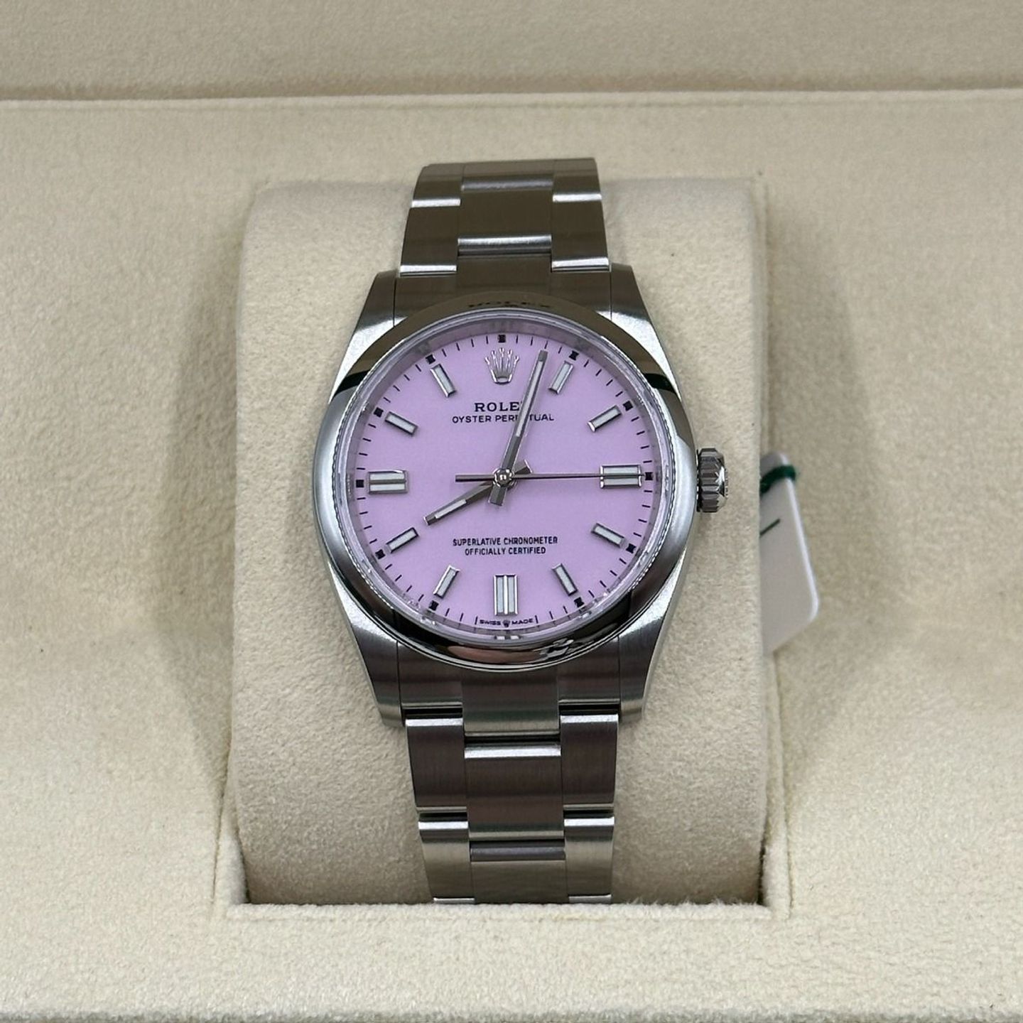 Rolex Oyster Perpetual 36 126000 (2024) - Roze wijzerplaat 36mm Staal (6/8)