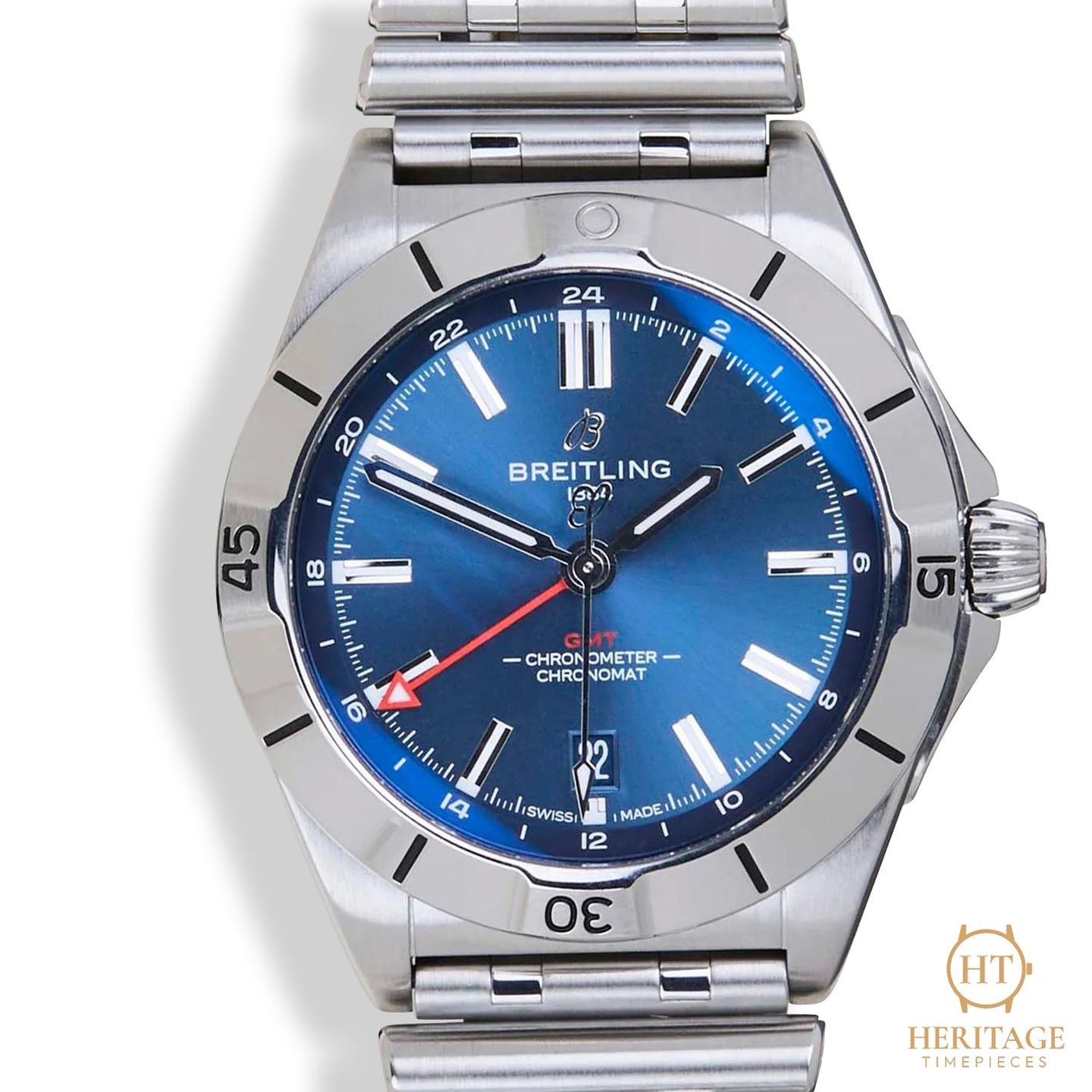 Breitling Chronomat GMT Unknown (Unknown (random serial)) - Blue dial 40 mm Steel case (2/8)