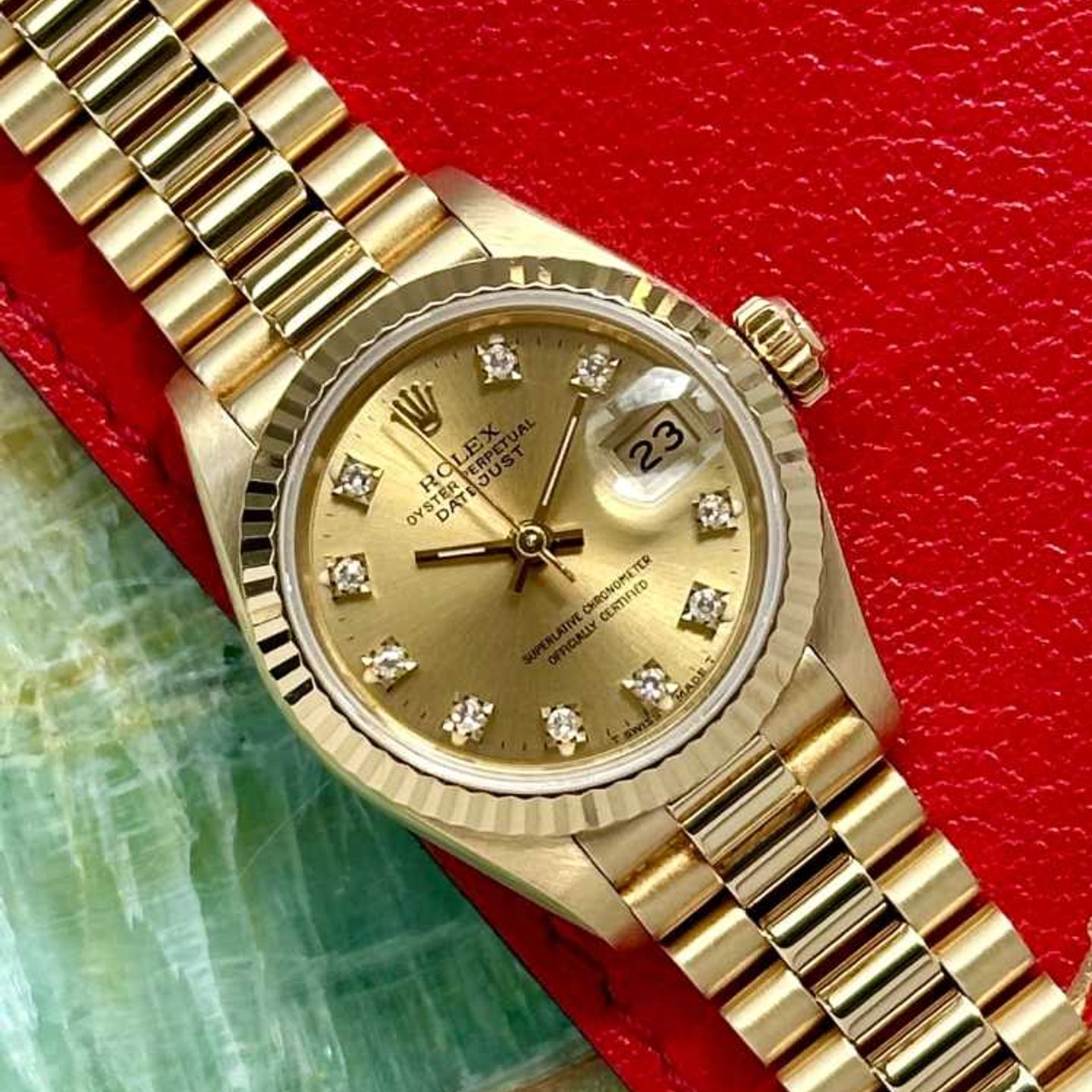 Rolex Lady-Datejust 69178G (1988) - Goud wijzerplaat 26mm Geelgoud (3/8)