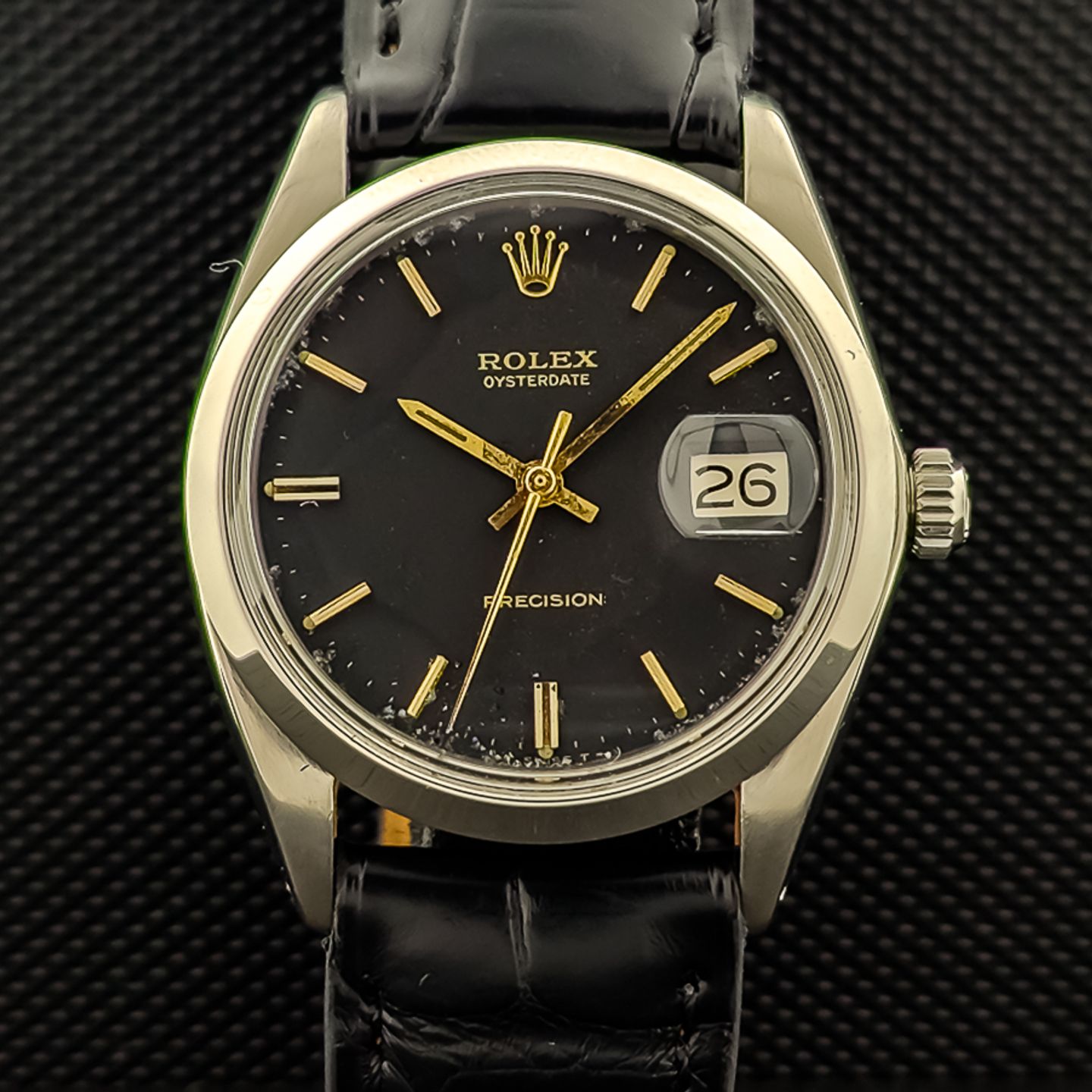 Rolex Oyster Precision 6694 (1972) - Black dial 34 mm Steel case (1/8)