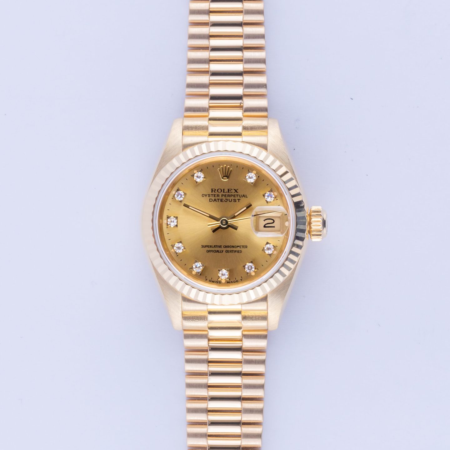 Rolex Lady-Datejust 69178 (1989) - 26 mm Yellow Gold case (3/8)
