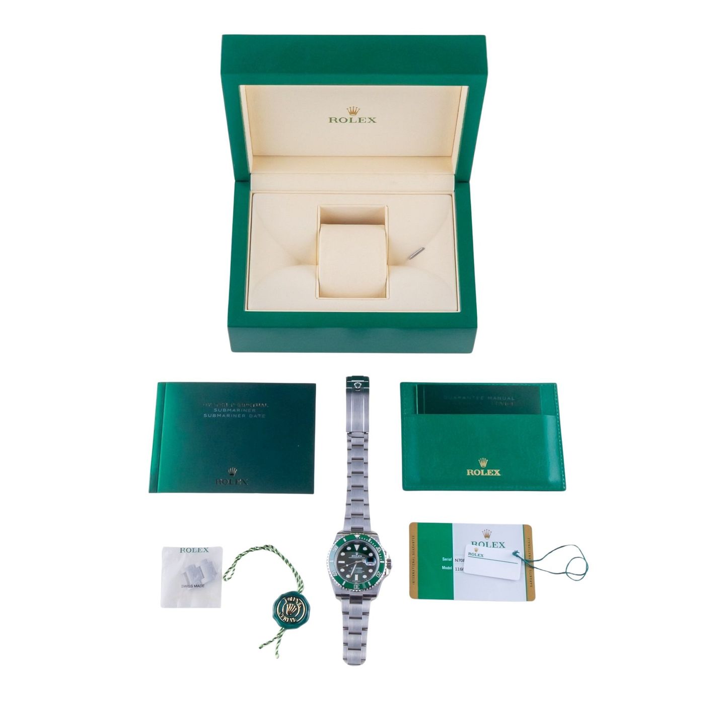 Rolex Submariner Date 116610LV (2018) - Groen wijzerplaat 40mm Staal (8/8)