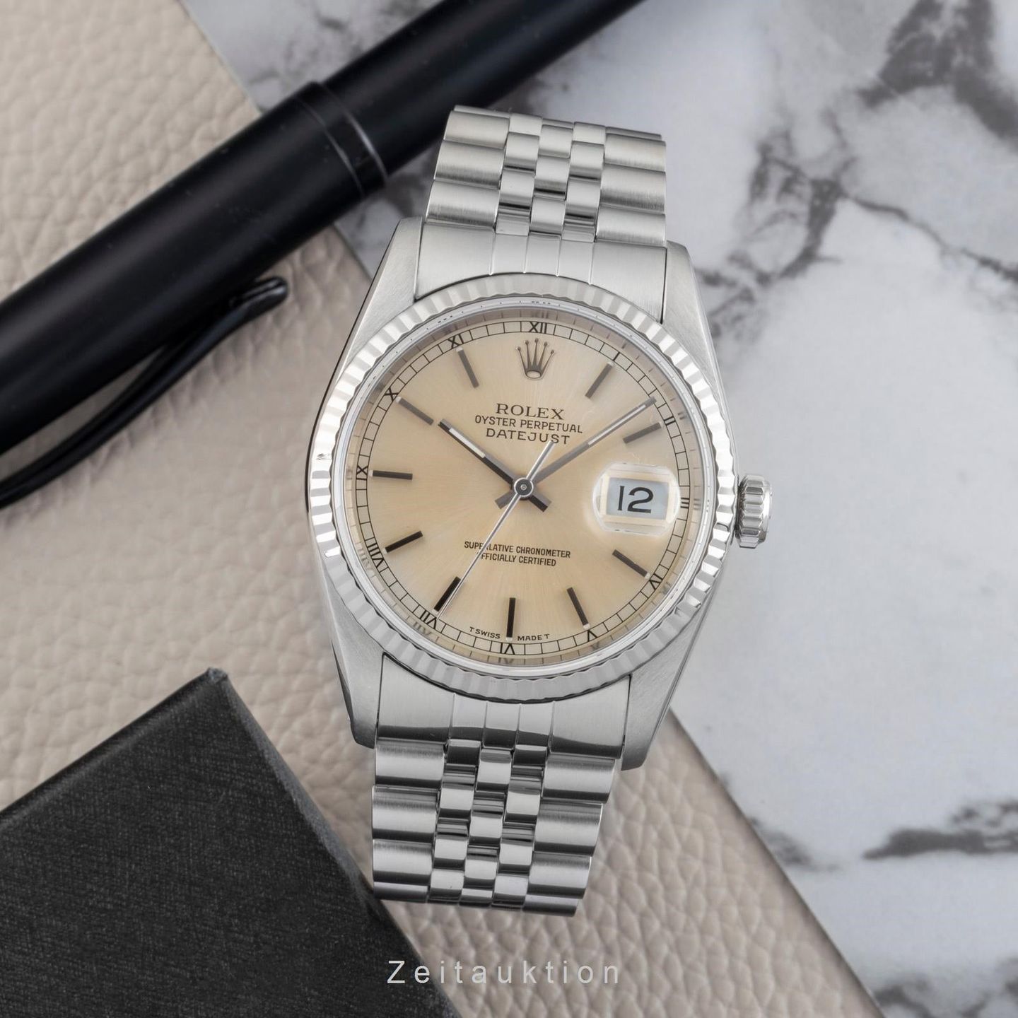 Rolex Datejust 36 16234 (1992) - Beige dial 36 mm Steel case (3/8)