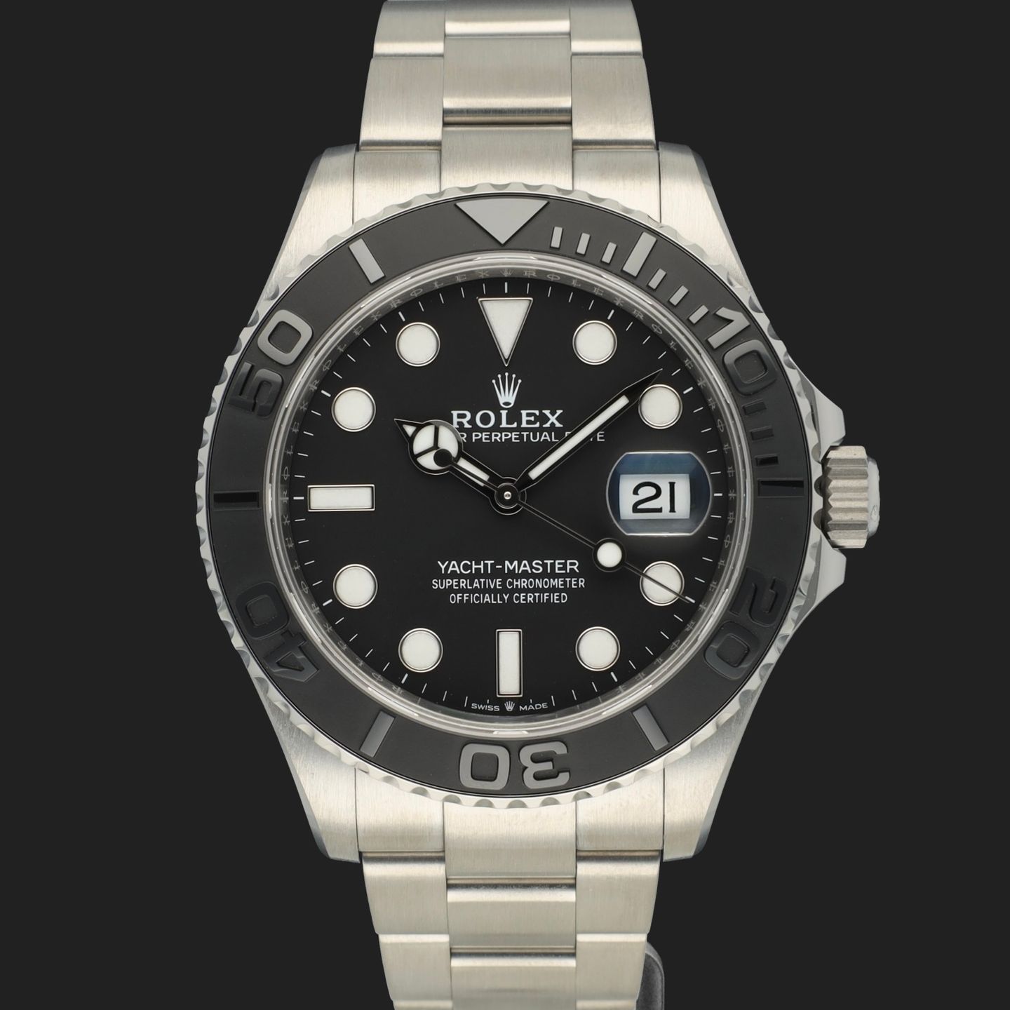 Rolex Yacht-Master 42 226627 (2026) - Black dial 42 mm Titanium case (2/8)
