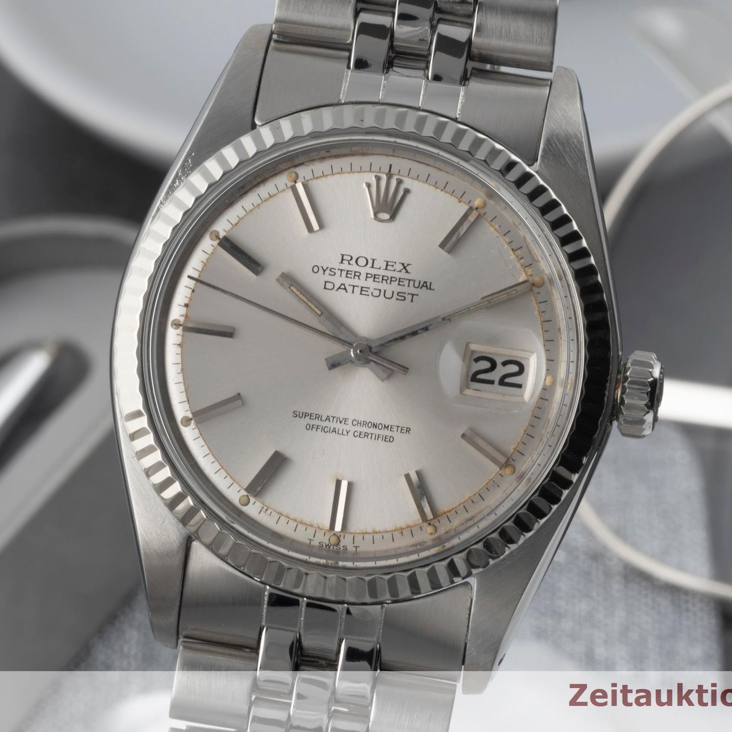 Rolex Datejust 1601 (1973) - Silver dial 36 mm White Gold case (3/8)