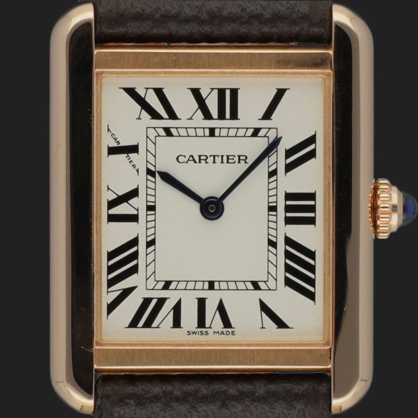 Cartier Tank Solo W5200024 (2019) - Zilver wijzerplaat 31mm Roségoud (2/8)