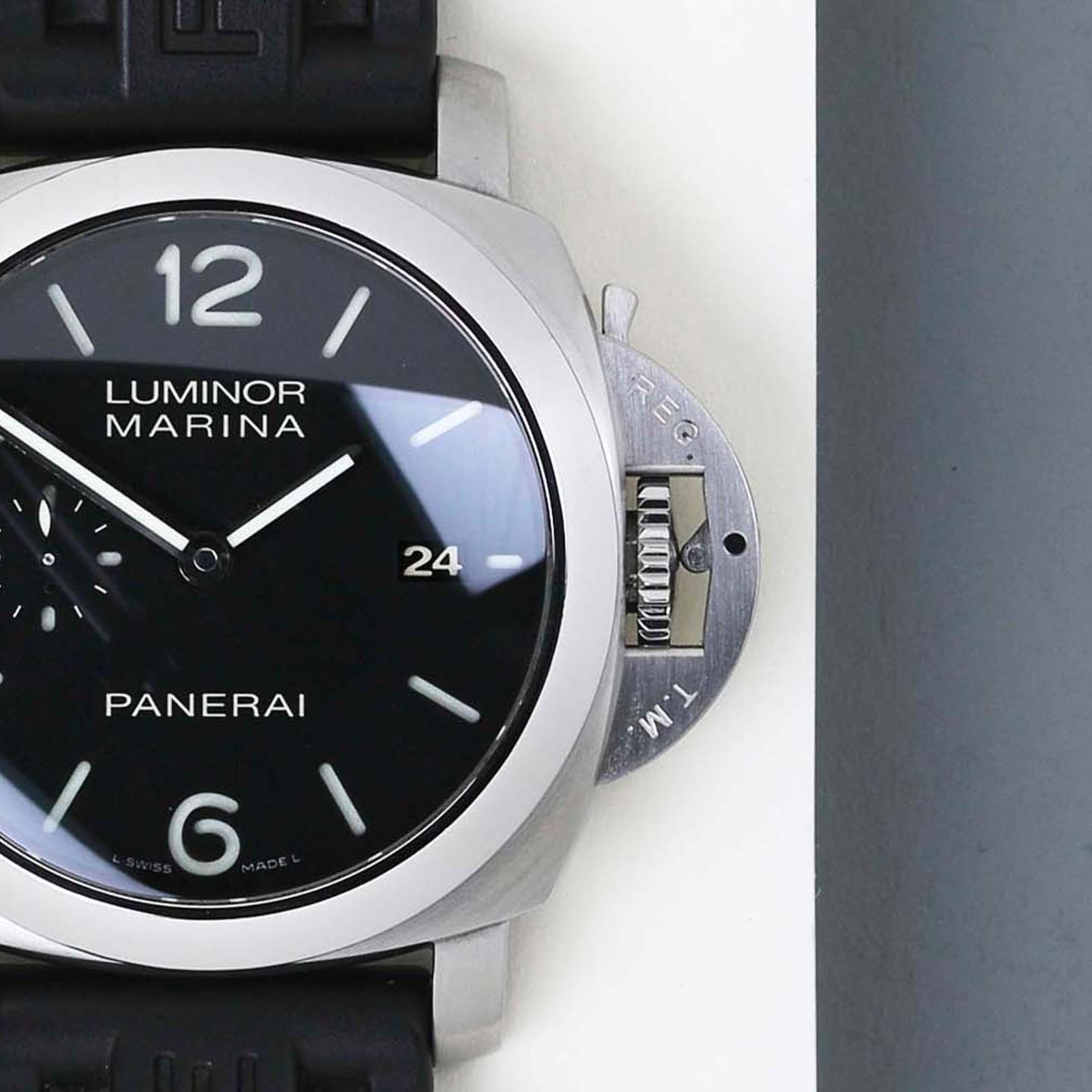 Panerai Luminor Marina 1950 3 Days Automatic PAM00312 (2009) - Zwart wijzerplaat 44mm Staal (5/8)