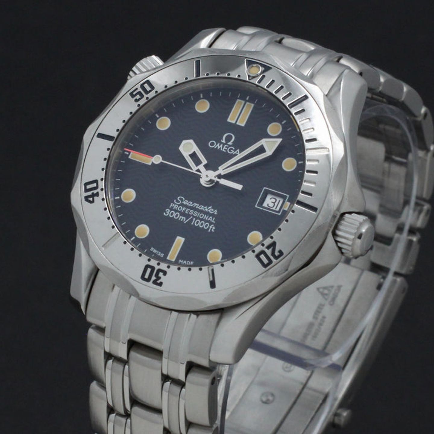 Omega Seamaster Diver 300 M 2562.80.00 (1996) - Blauw wijzerplaat 36mm Staal (7/7)