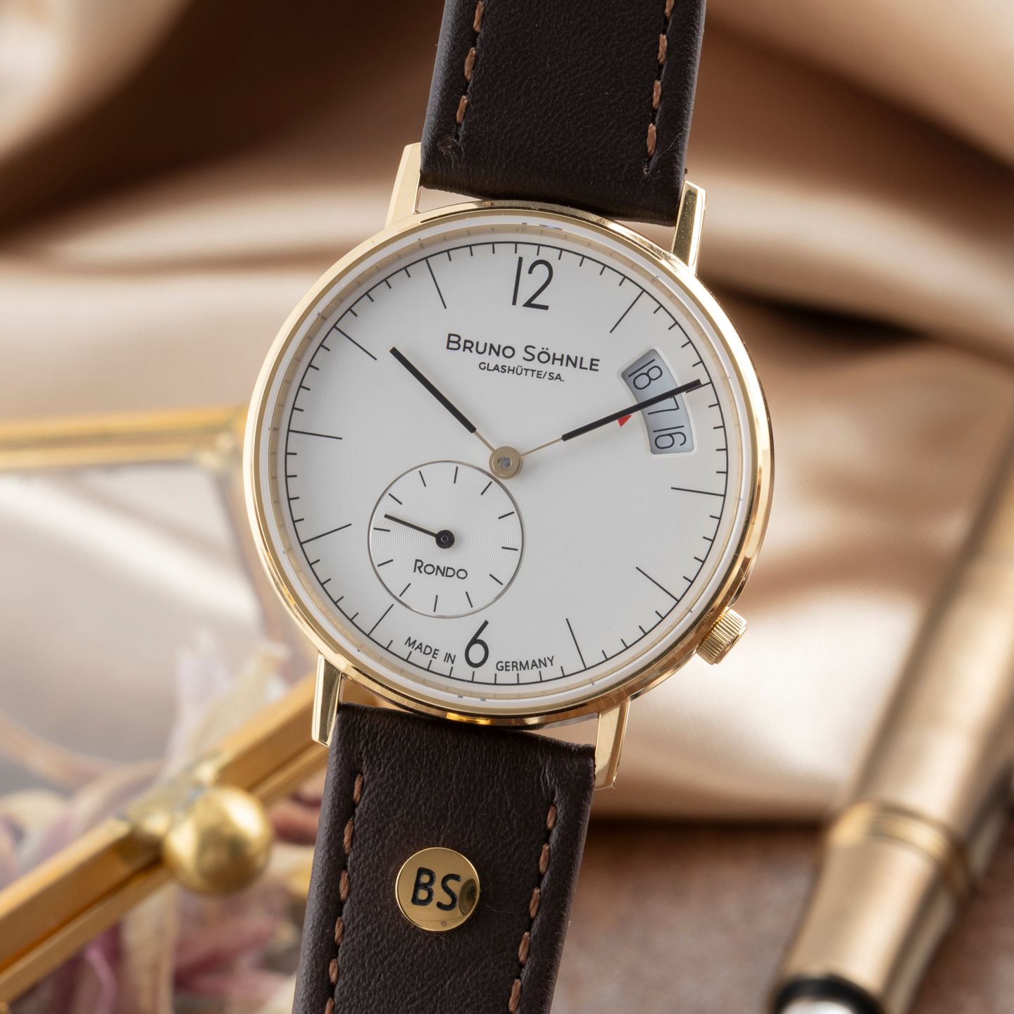 Bruno Söhnle Rondo 17-33192-261 (2025) - White dial 33 mm Gold/Steel case (3/8)