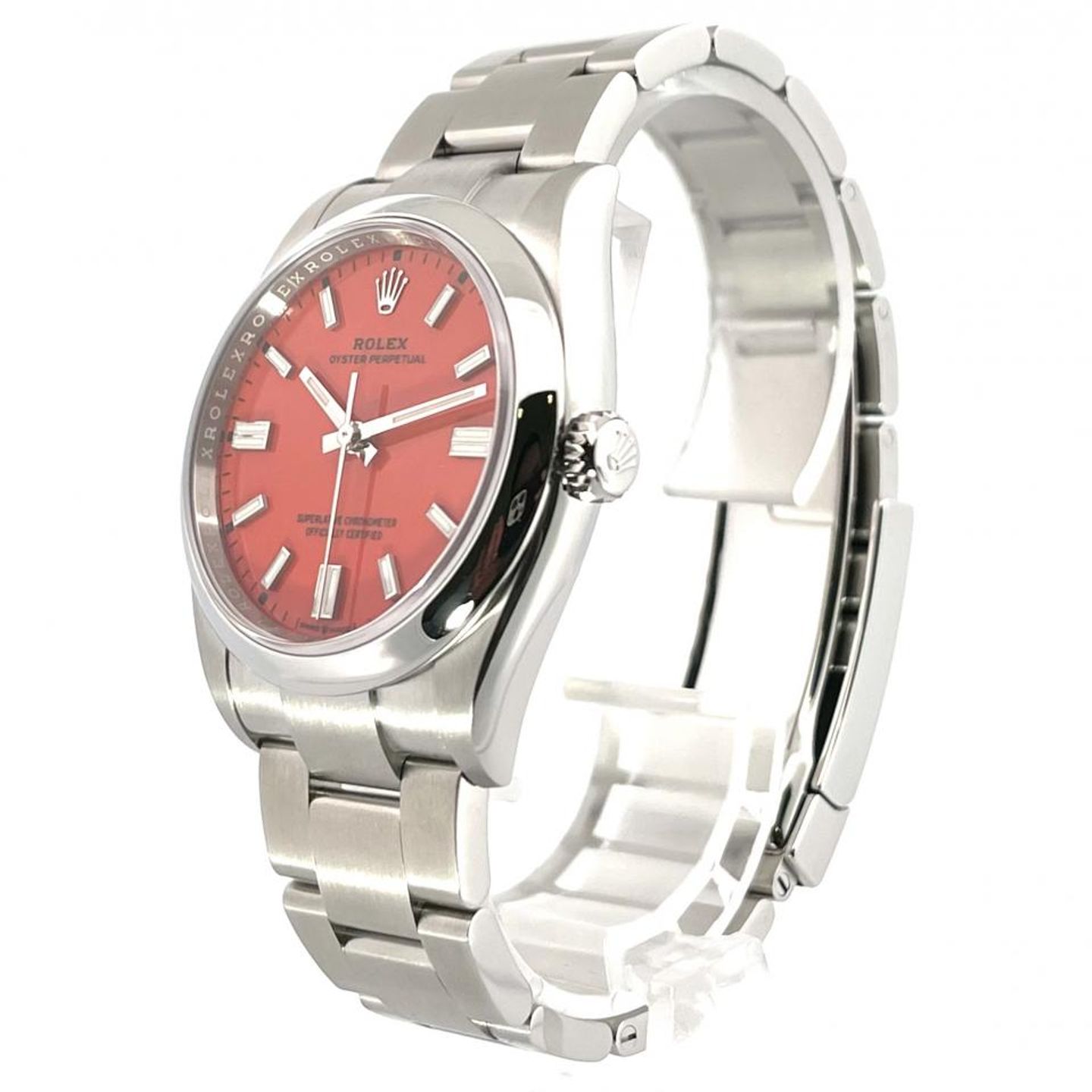 Rolex Oyster Perpetual 36 126000 (2021) - Red dial 36 mm Steel case (3/8)