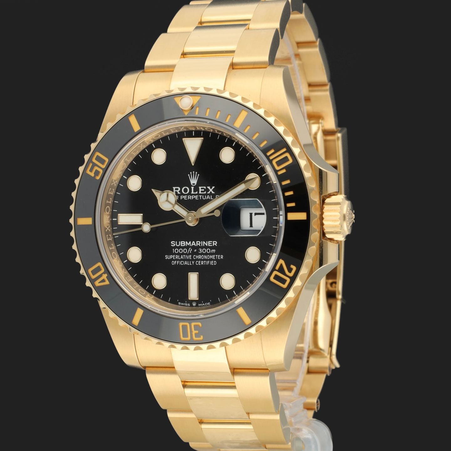 Rolex Submariner Date 126618LN (2022) - Zwart wijzerplaat 41mm Geelgoud (1/8)