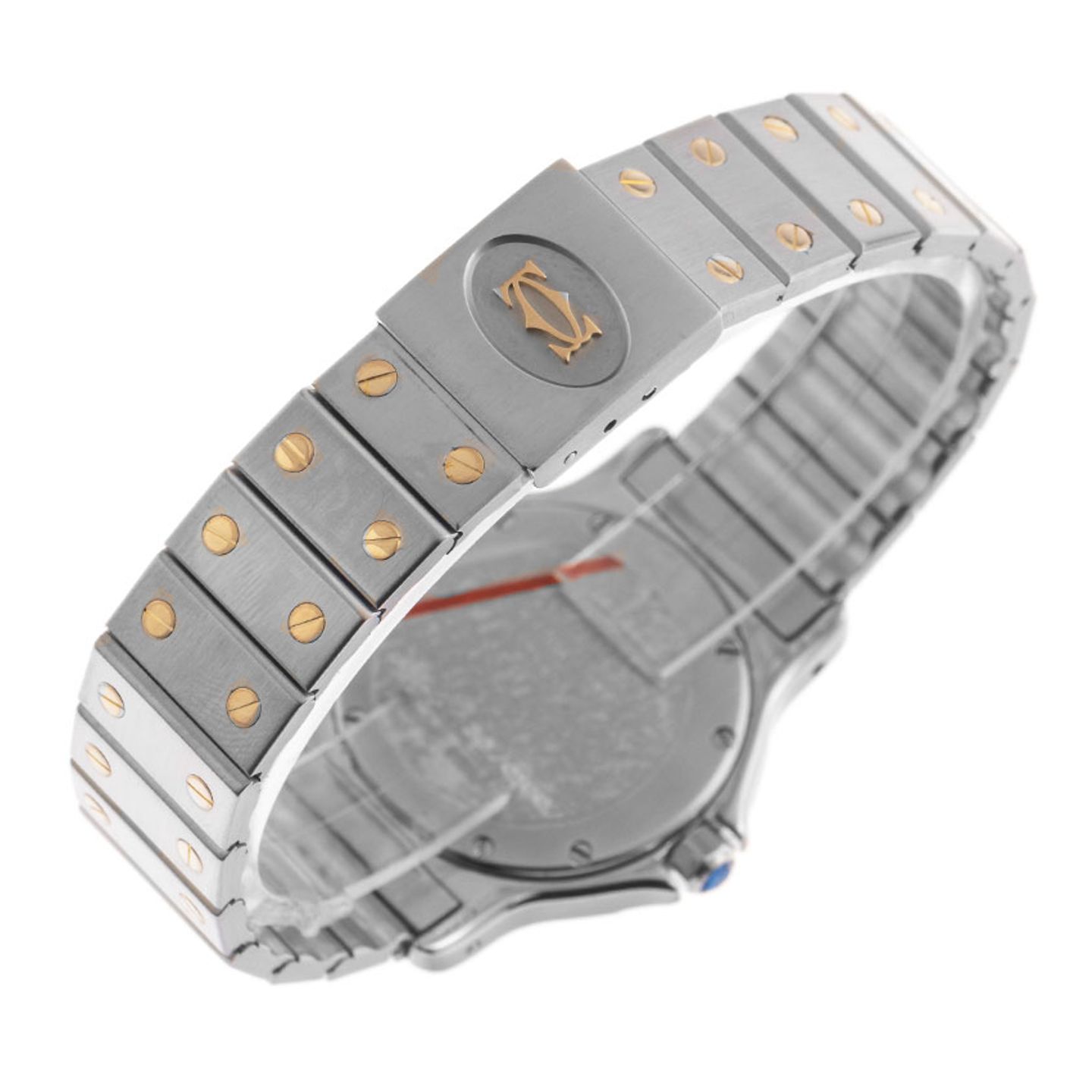 Cartier Santos 187902 (1993) - White dial 30 mm Gold/Steel case (7/8)