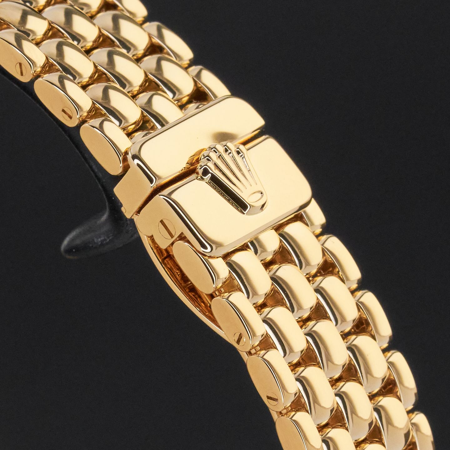 Rolex Cellini 6621/8 (1990) - Grey dial 26 mm Yellow Gold case (8/8)