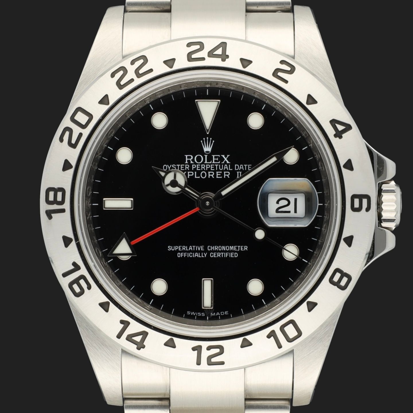 Rolex Explorer II 16570 (2011) - Black dial 40 mm Steel case (3/8)
