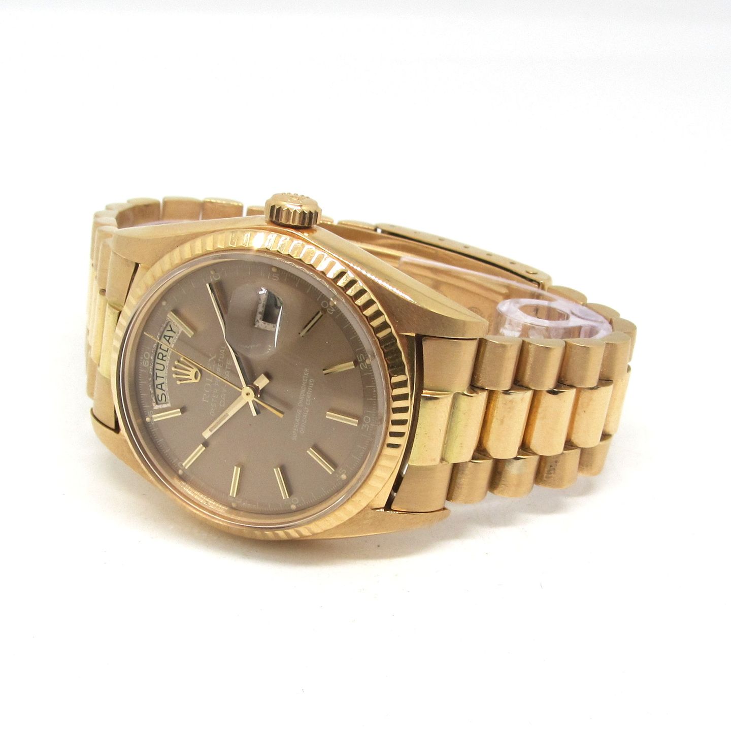 Rolex Day-Date 36 18038 (Unknown (random serial)) - Brown dial 36 mm Yellow Gold case (5/5)