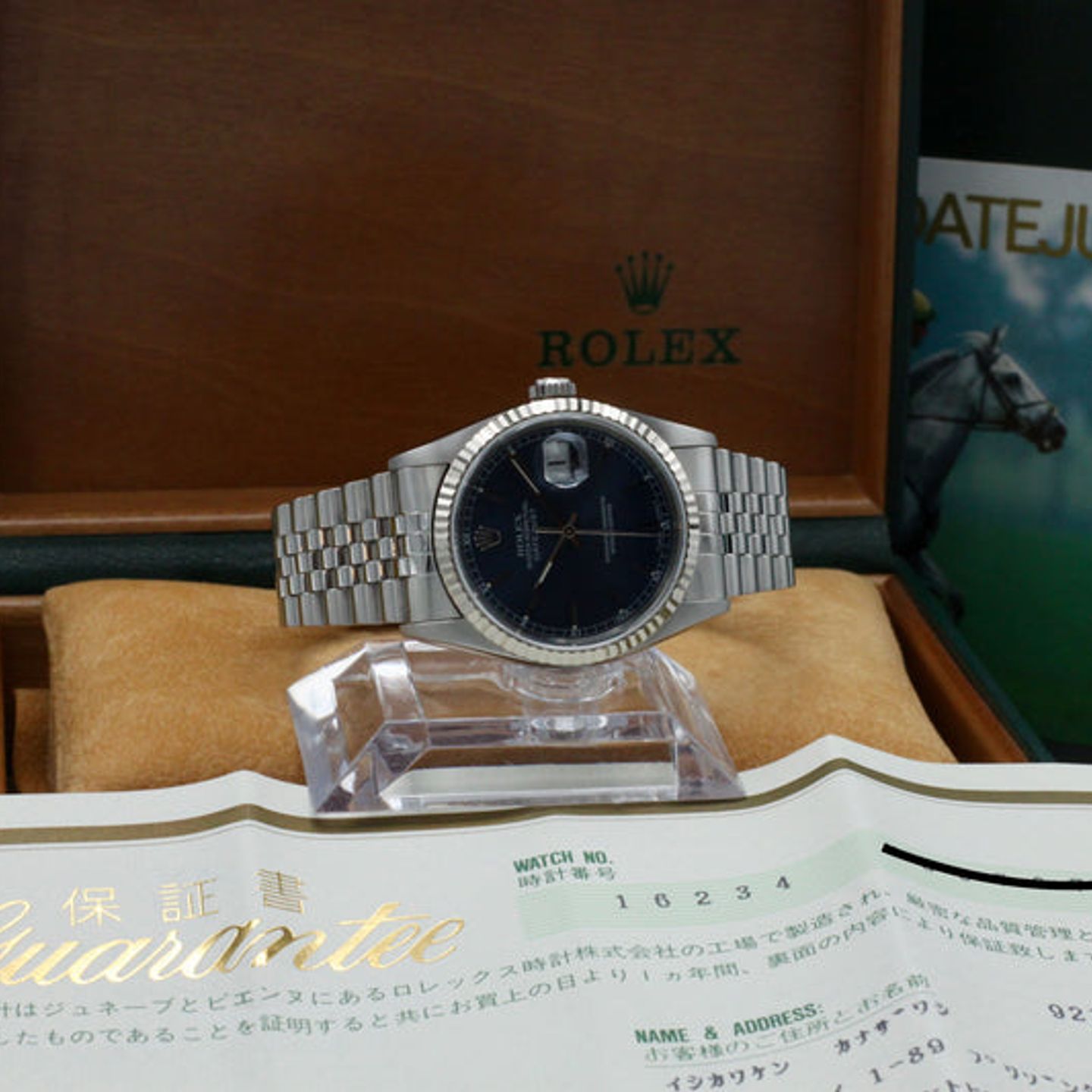 Rolex Datejust 36 16234 (1996) - Blue dial 36 mm Steel case (3/7)