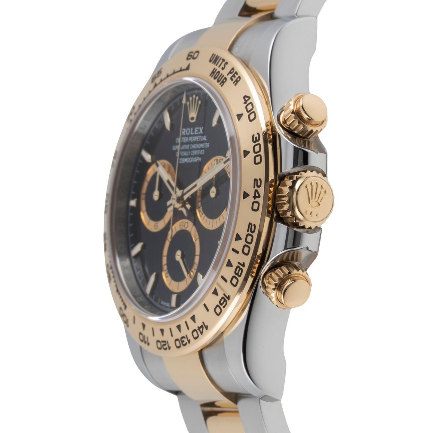 Rolex Daytona 126503 (Unknown (random serial)) - Black dial 40 mm Gold/Steel case (6/8)
