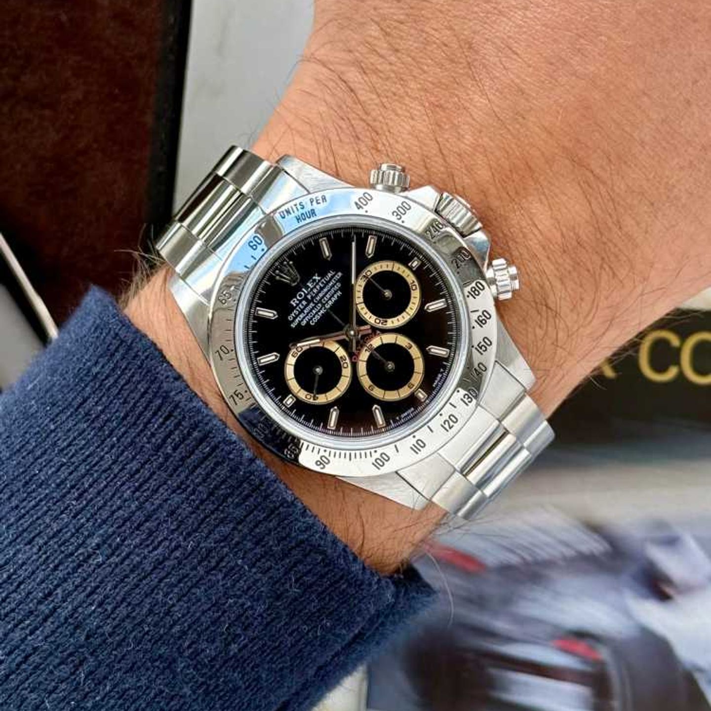 Rolex Daytona 16520 (1996) - Zwart wijzerplaat 40mm Staal (8/8)