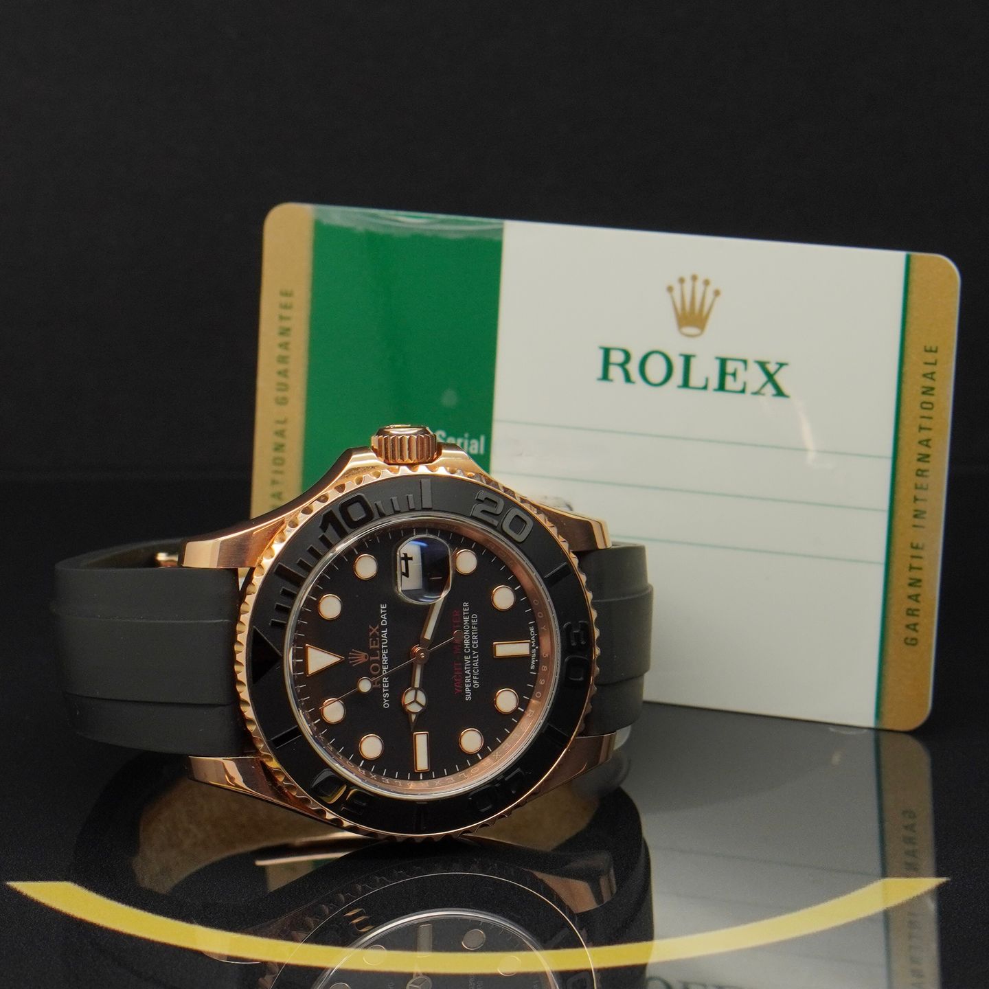 Rolex Yacht-Master 40 116655 (2015) - Black dial 40 mm Rose Gold case (5/7)