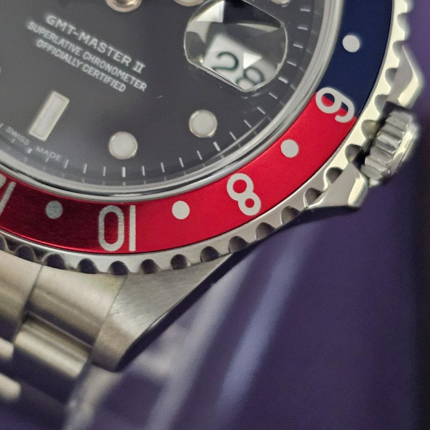 Rolex GMT-Master II 16710 (2006) - Black dial 40 mm Steel case (3/4)