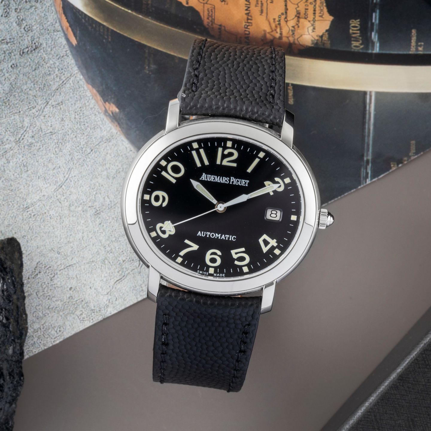 Audemars Piguet Millenary 15016ST.CO.D080VS.01 (2005) - Zwart wijzerplaat 35mm Staal (1/8)