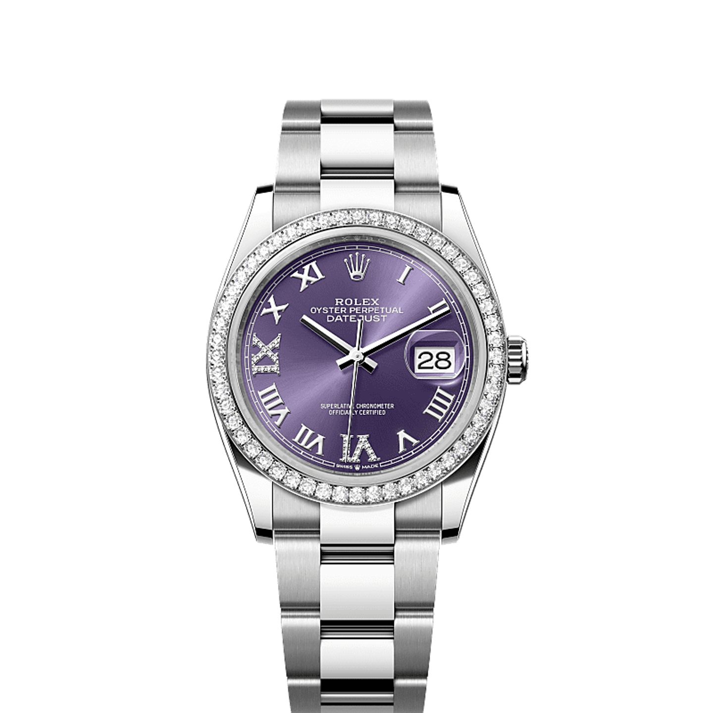 Rolex Datejust 36 126284RBR (2025) - Purple dial 36 mm Steel case (1/1)