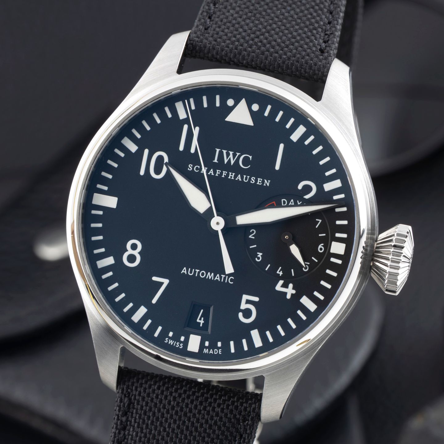 IWC Big Pilot IW500401 (2010) - Zwart wijzerplaat 46mm Staal (3/8)