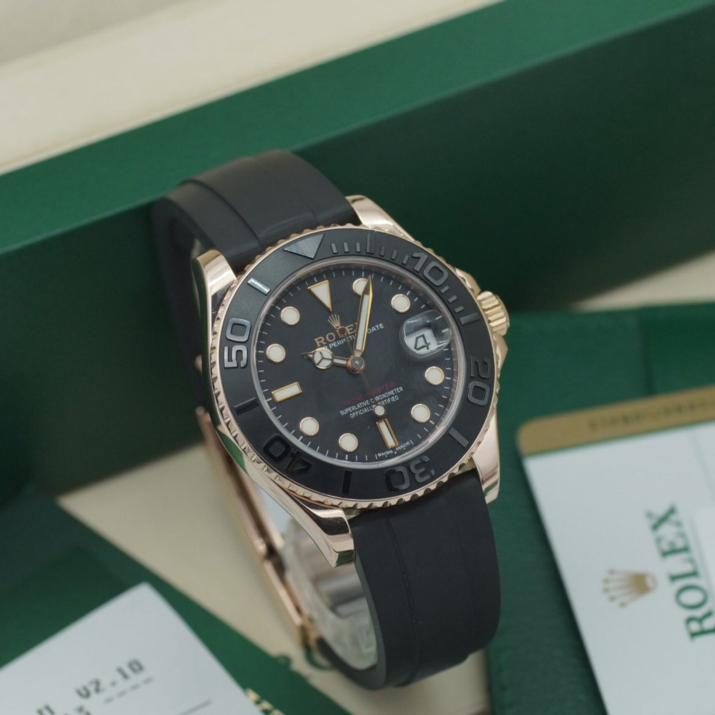 Rolex Yacht-Master 37 268655 (2016) - Zwart wijzerplaat 37mm Roségoud (1/8)