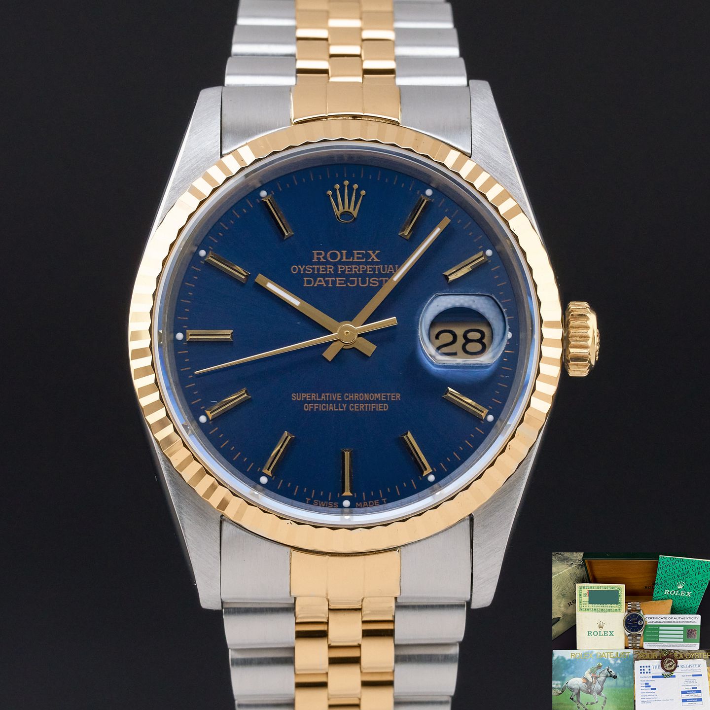 Rolex Datejust 36 16233 (1993) - 36 mm Gold/Steel case (1/8)