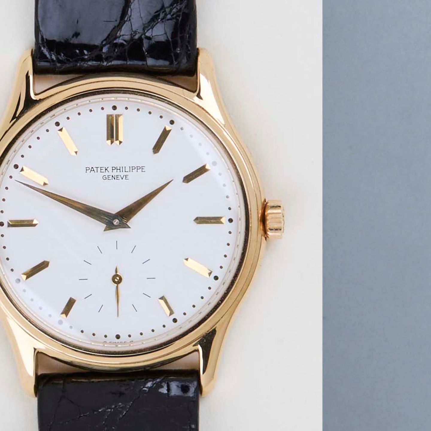 Patek Philippe Calatrava 3923J (1993) - Silver dial 33 mm Yellow Gold case (5/8)