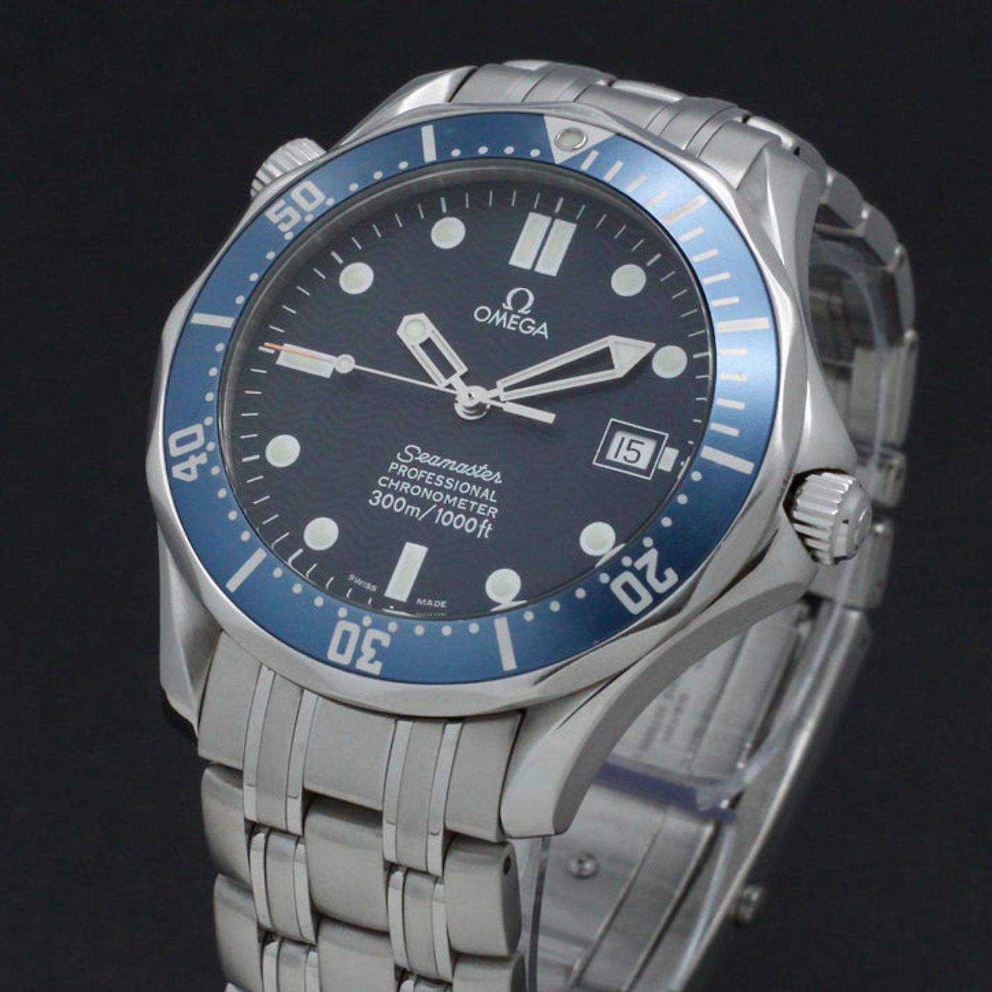 Omega Seamaster Diver 300 M 2531.8 (1999) - Blue dial 41 mm Steel case (7/7)