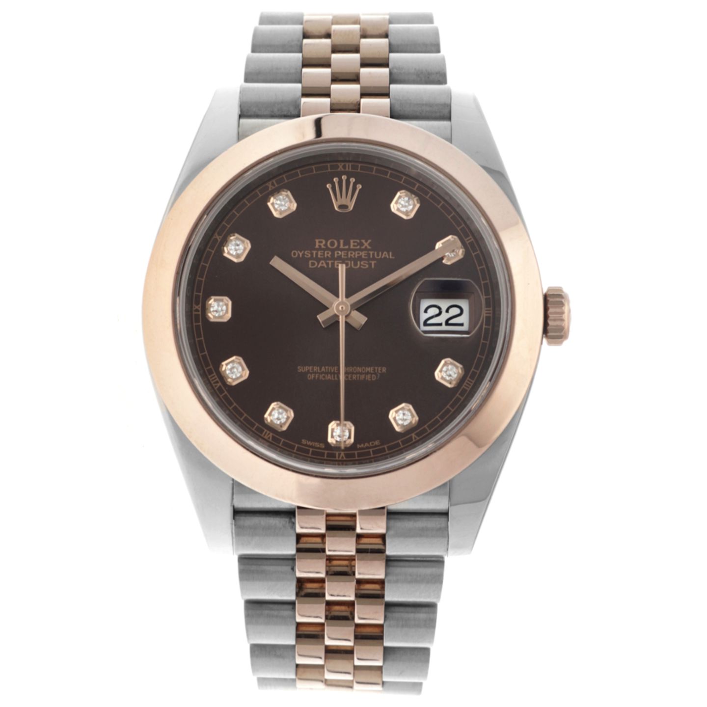 Rolex Datejust 41 126301 (Onbekend (willekeurig serienummer)) - Bruin wijzerplaat 41mm Goud/Staal (1/6)