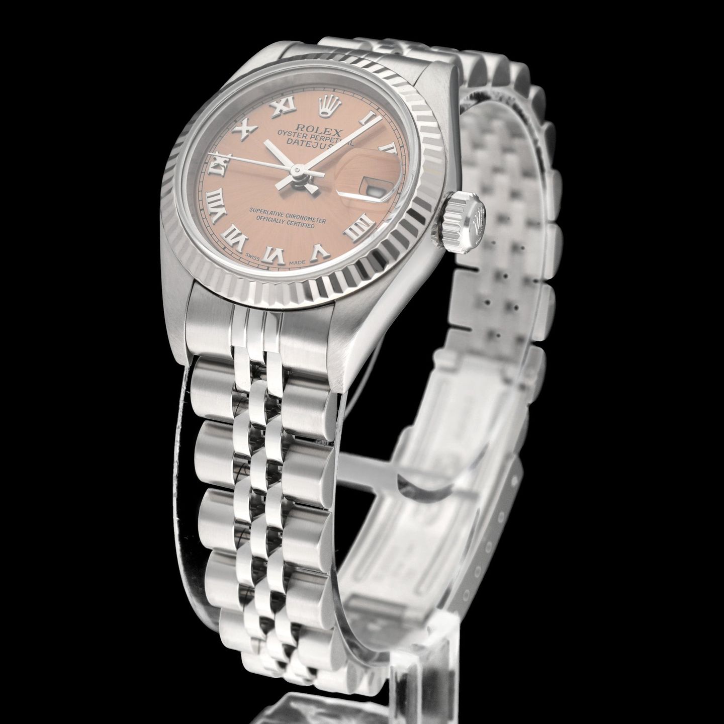 Rolex Lady-Datejust 79174 (2000) - Pink dial 26 mm Steel case (4/8)