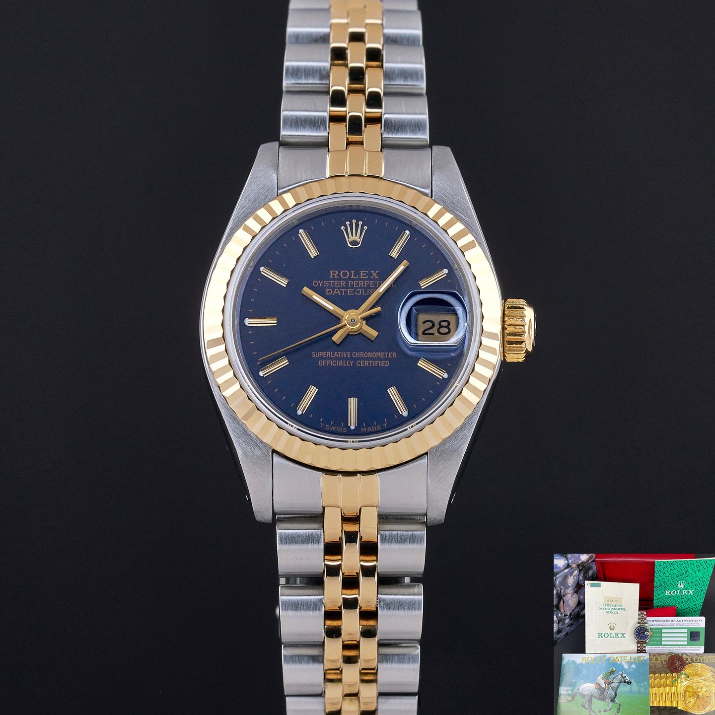 Rolex Lady-Datejust 69173 (1991) - 26mm Goud/Staal (1/8)