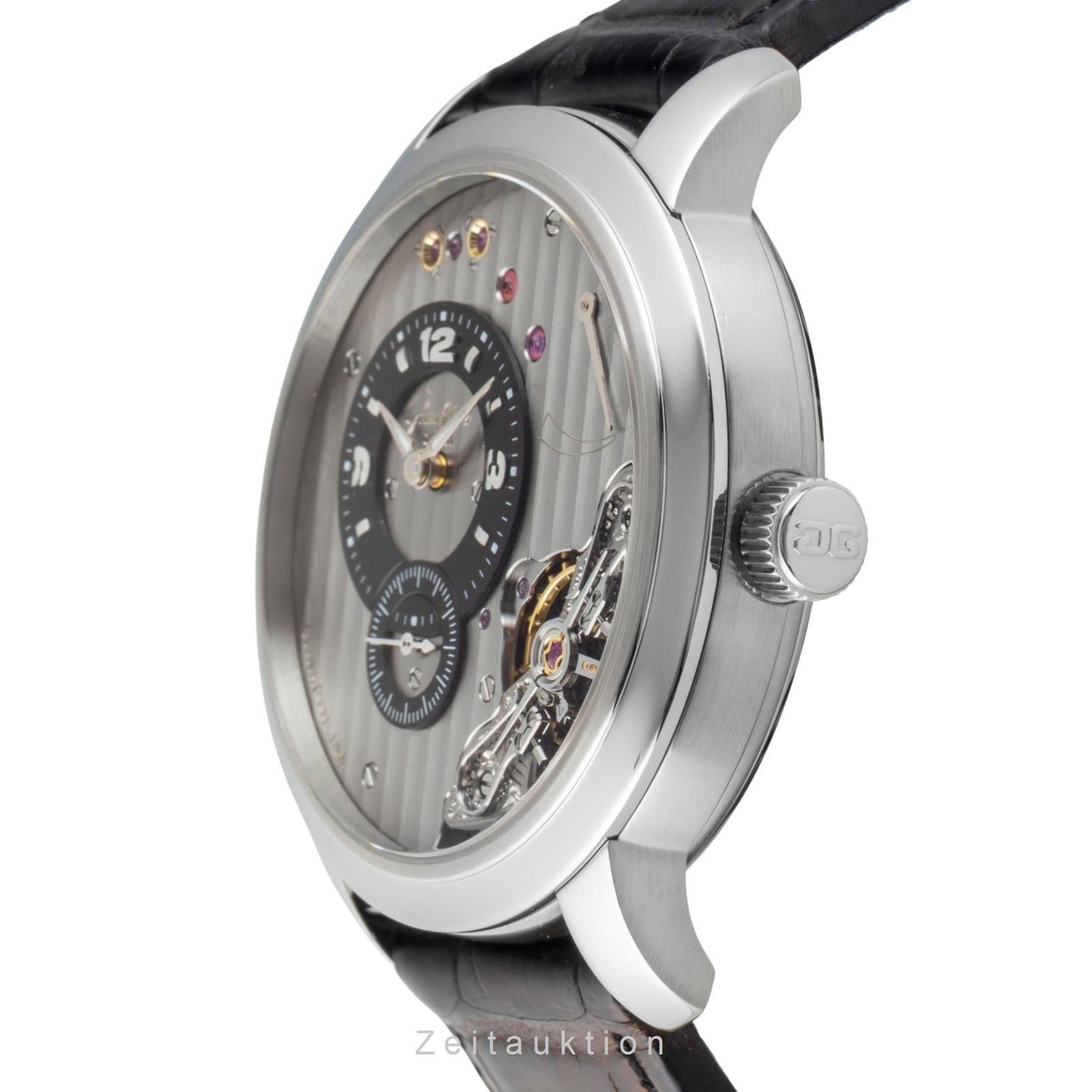 Glashütte Original PanoInverse 1-66-06-04-22-62 (2010) - Grijs wijzerplaat 42mm Staal (5/8)