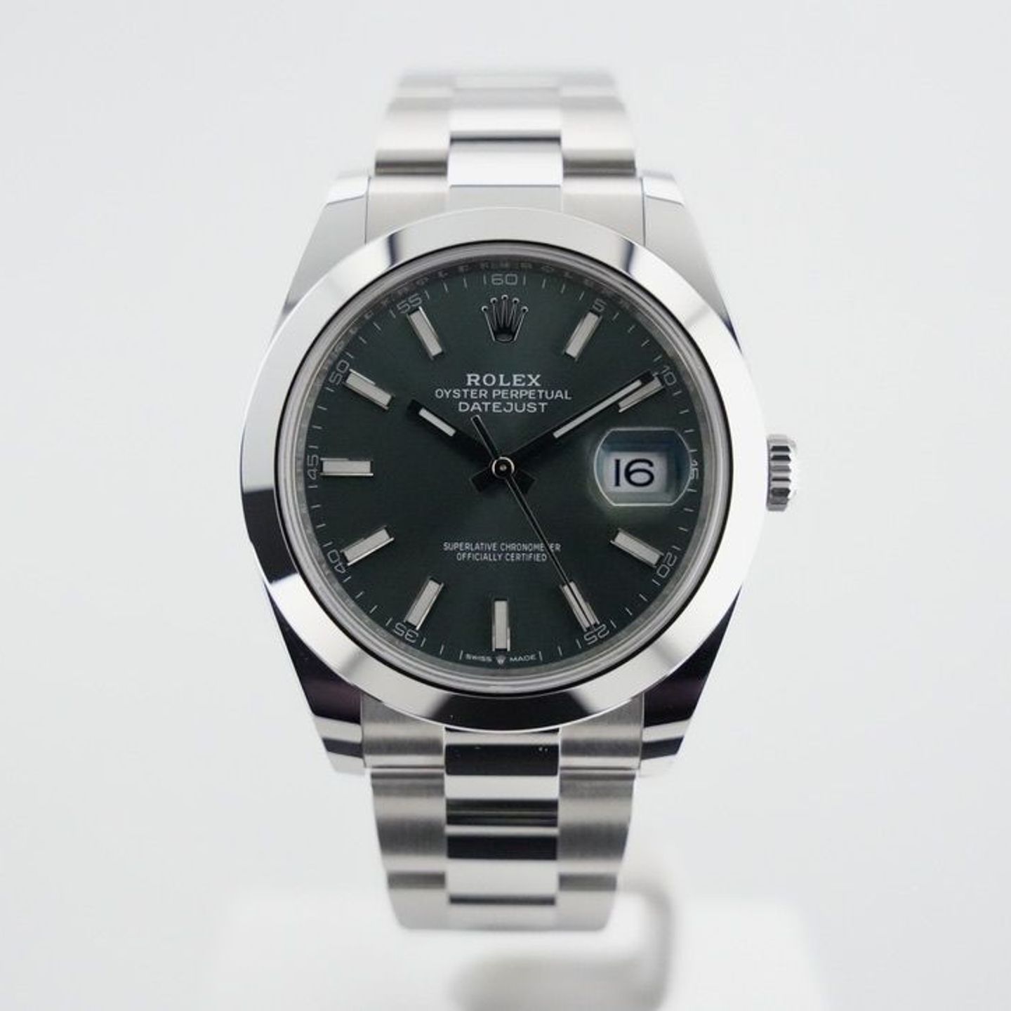 Rolex Datejust 41 126300 (2023) - Groen wijzerplaat 41mm Staal (1/8)