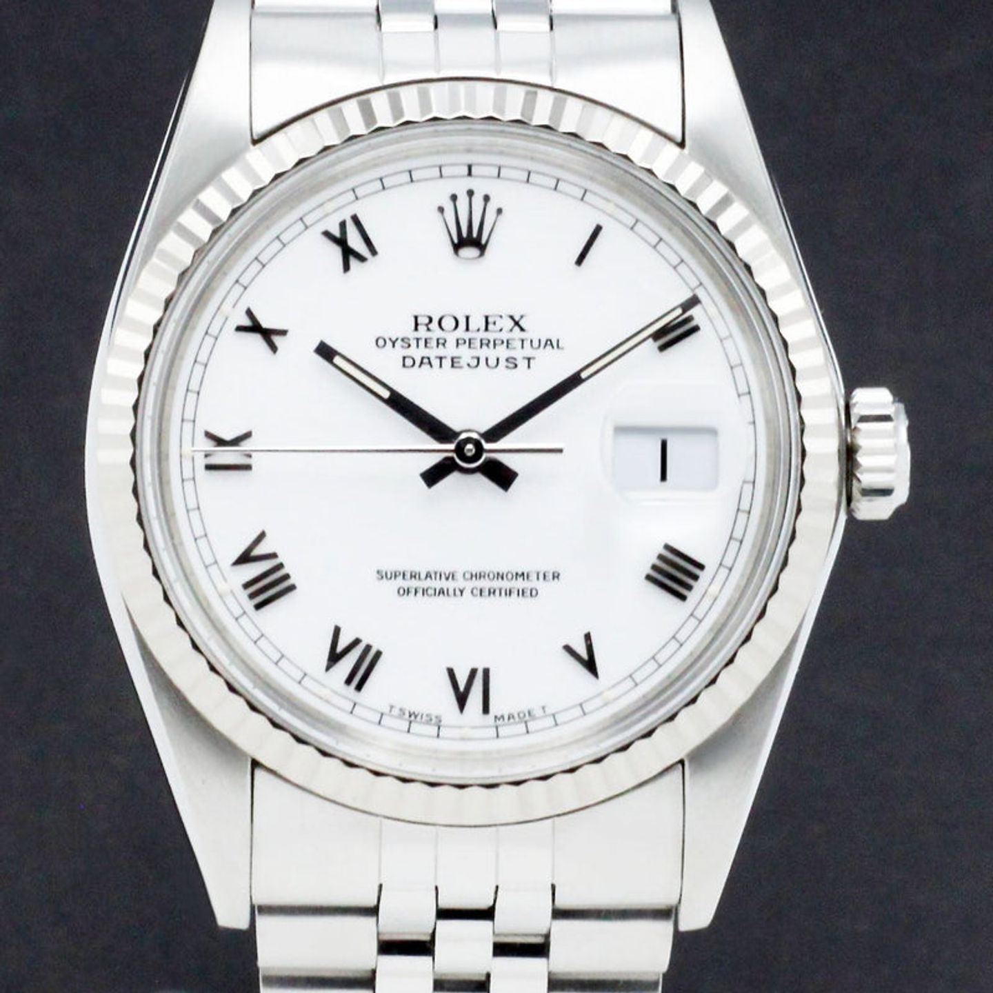 Rolex Datejust 36 16014 (1987) - Wit wijzerplaat 36mm Staal (1/7)