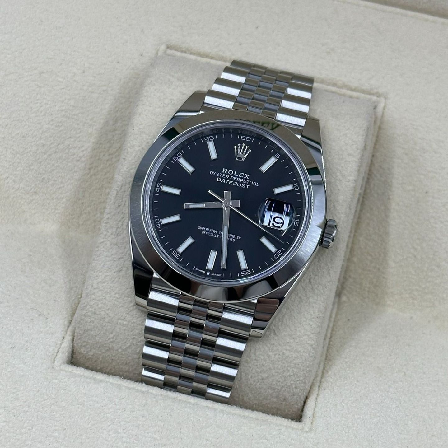 Rolex Datejust 41 126300 (2024) - Zwart wijzerplaat 41mm Staal (7/8)