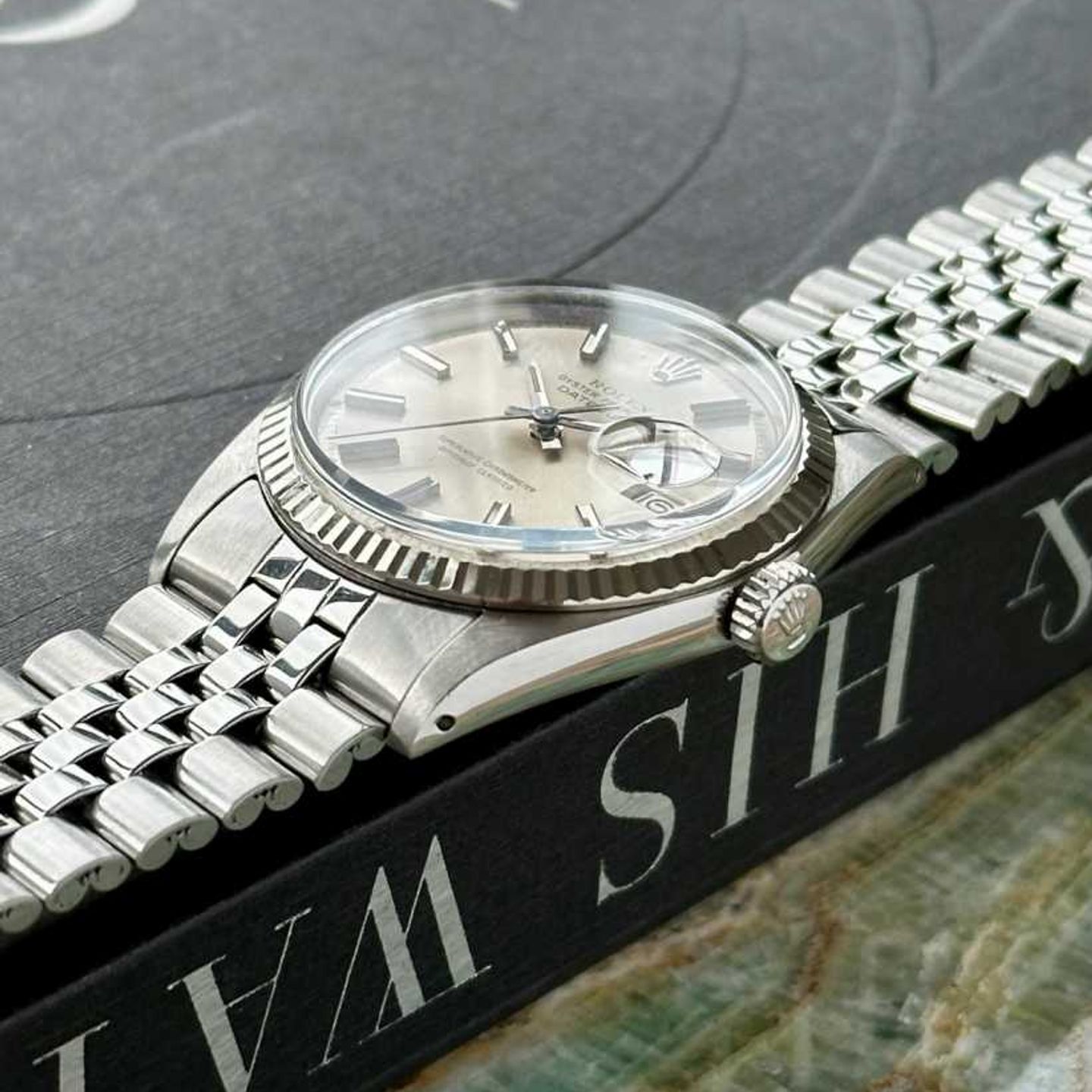 Rolex Datejust 1601 (1973) - Zilver wijzerplaat 36mm Staal (6/8)