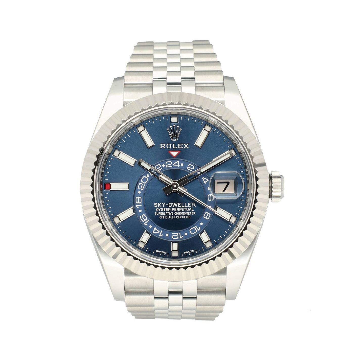 Rolex Sky-Dweller 326934 (2022) - Blauw wijzerplaat 42mm Staal (3/8)