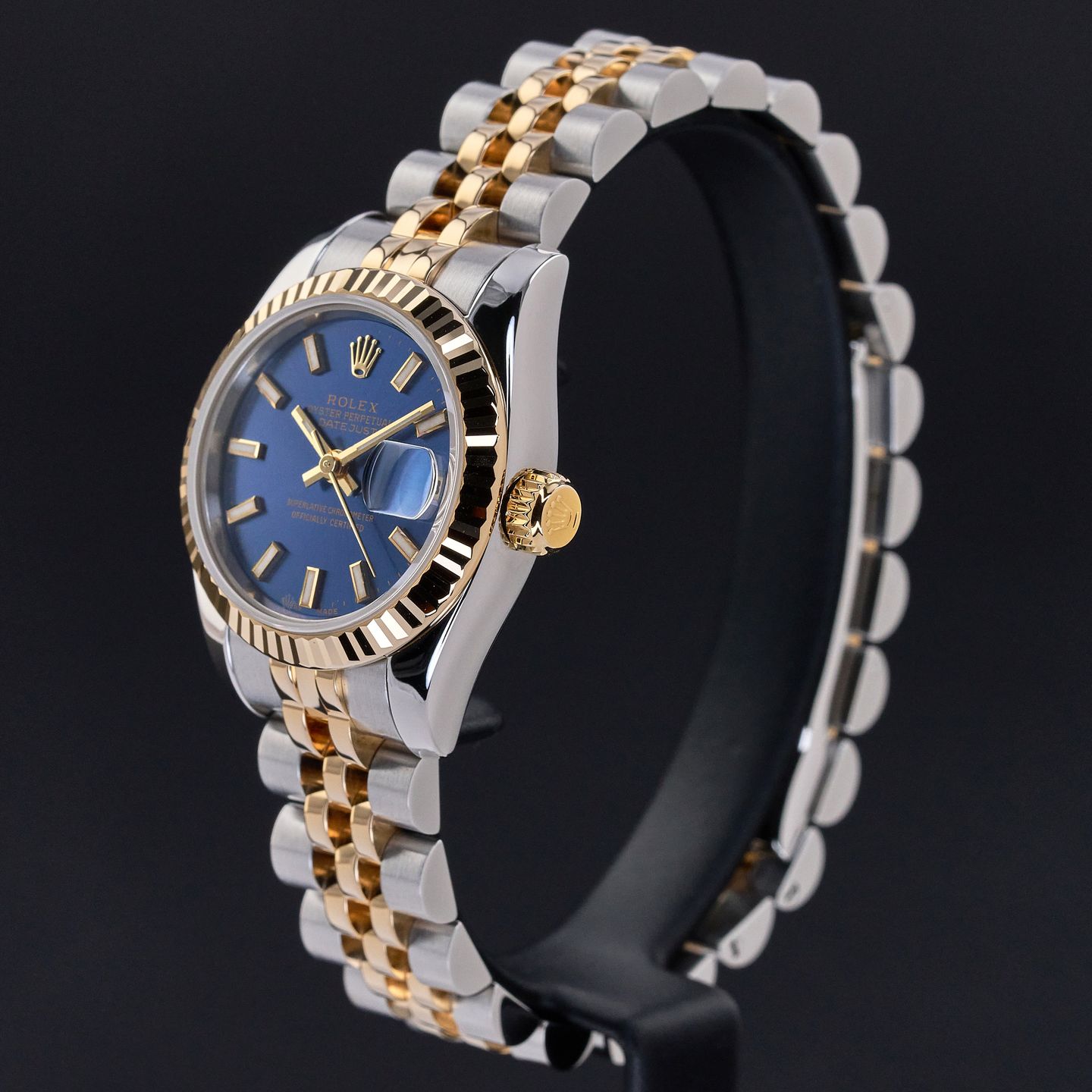 Rolex Lady-Datejust 179173 (2005) - Blue dial 26 mm Gold/Steel case (4/8)